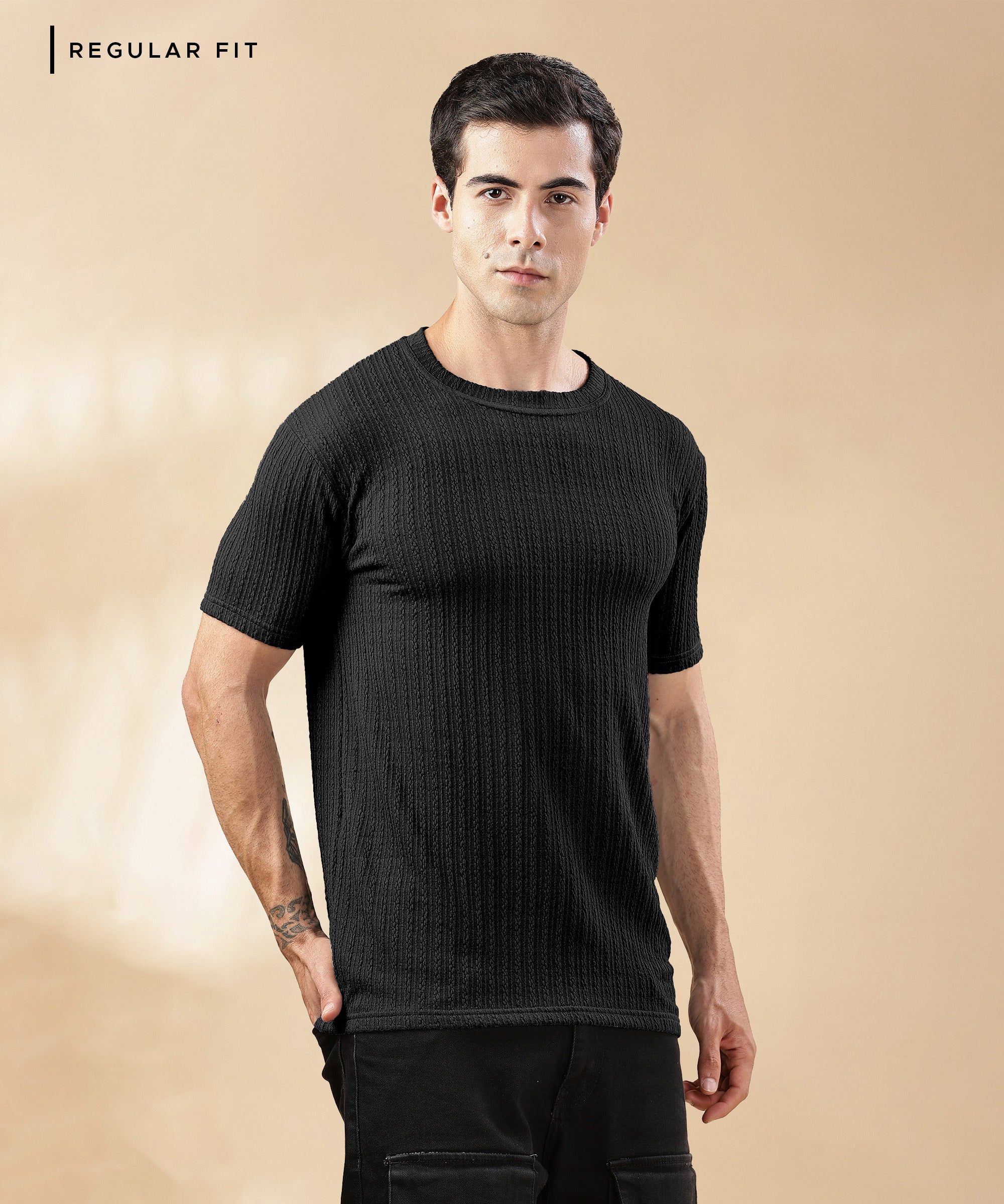 Textured T-Shirt: Regular fit