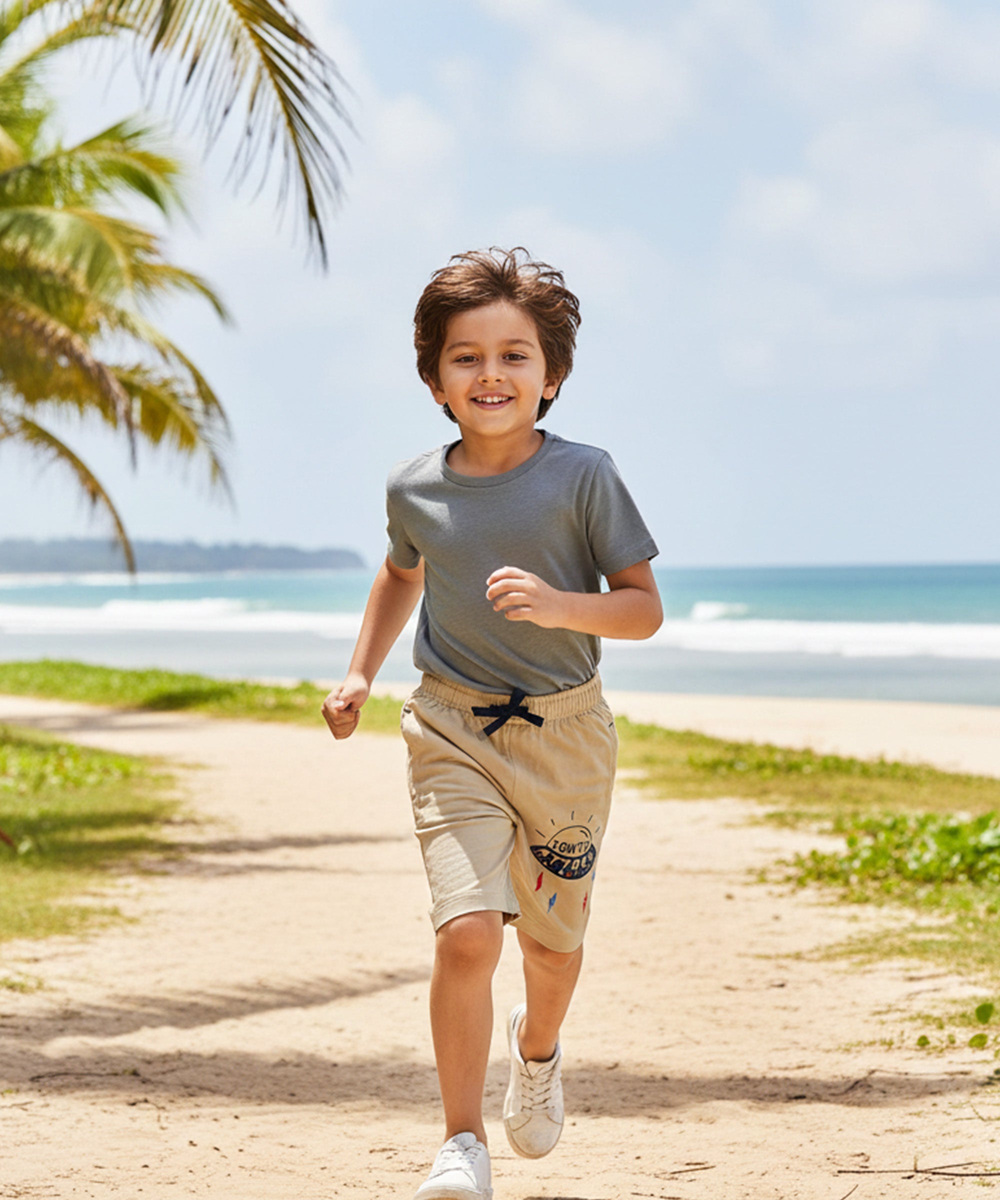 Kids Unisex Desert Printed Regular Fit Vintage Trousers Multicolor (Pack of 2)