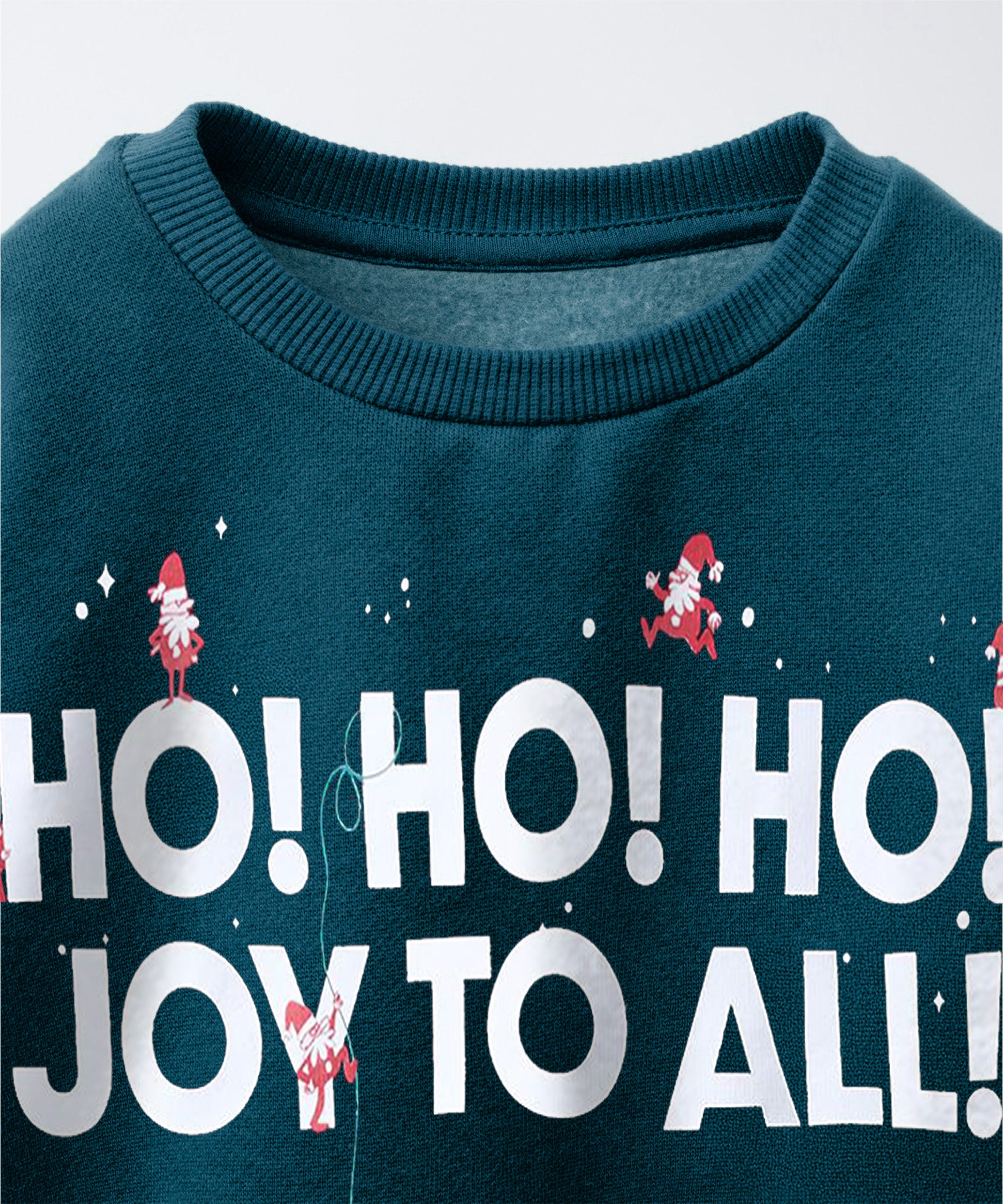 Premium Printed Cotton Solid Sweatshirt | Peacock Green