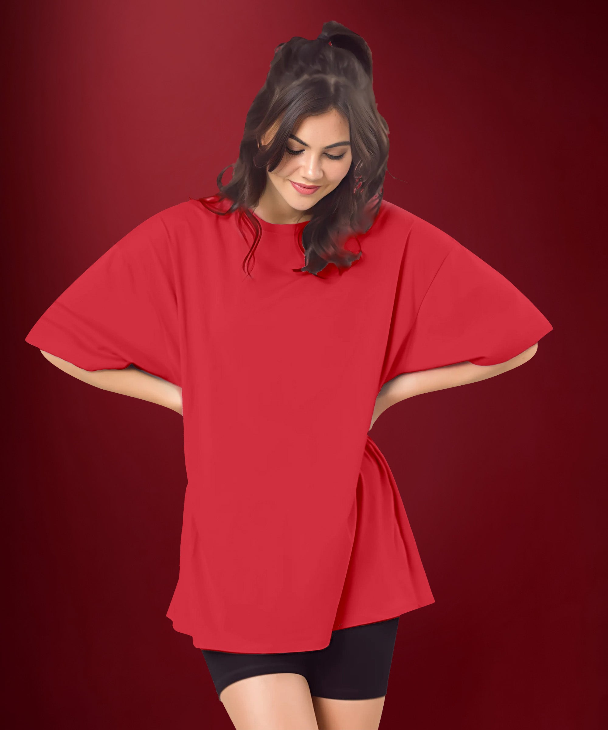 Women's Solid Oversized T-shirt