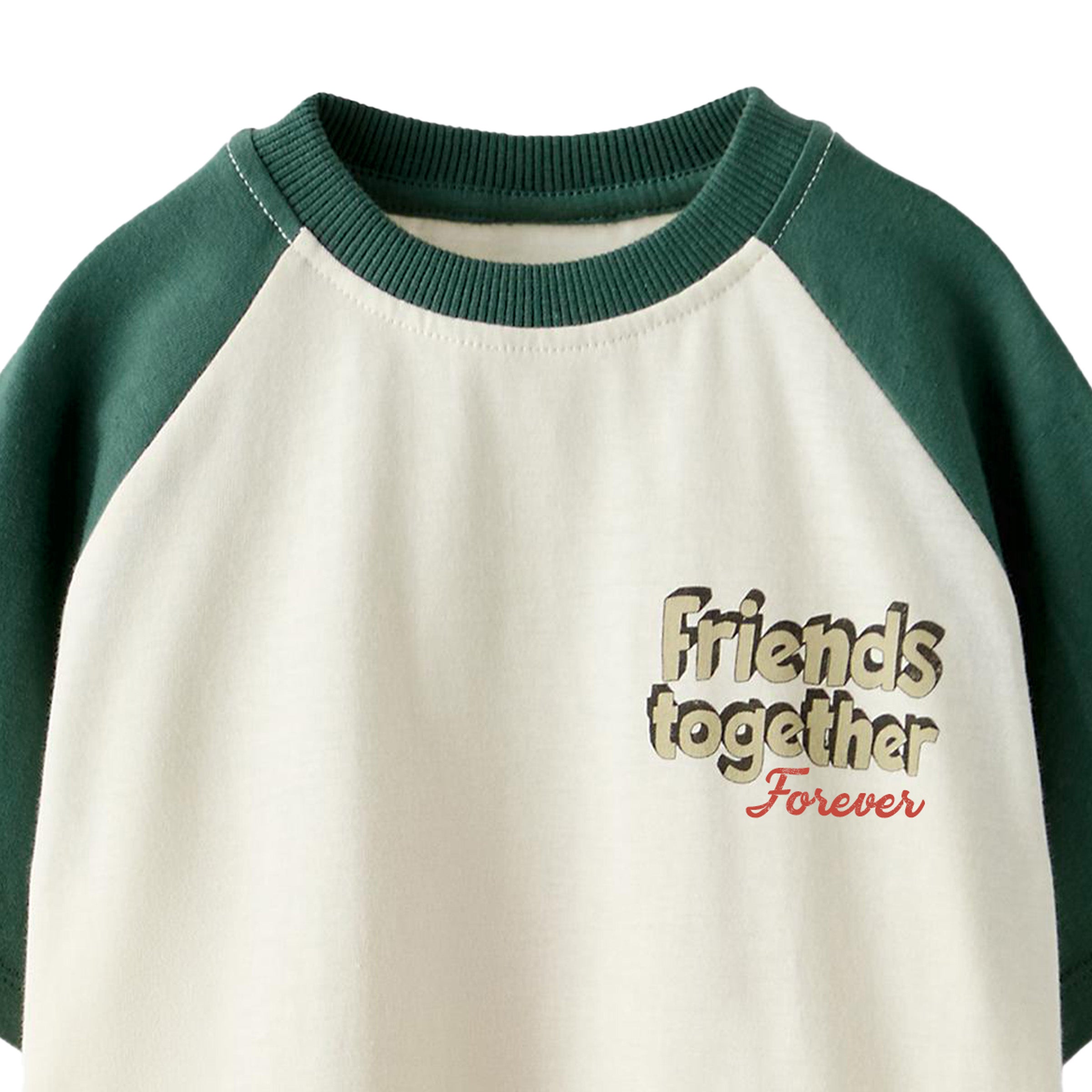 Boy's 100% Pure Cotton Premium Printed Raglan Sleeve Tshirt and Shorts Set
