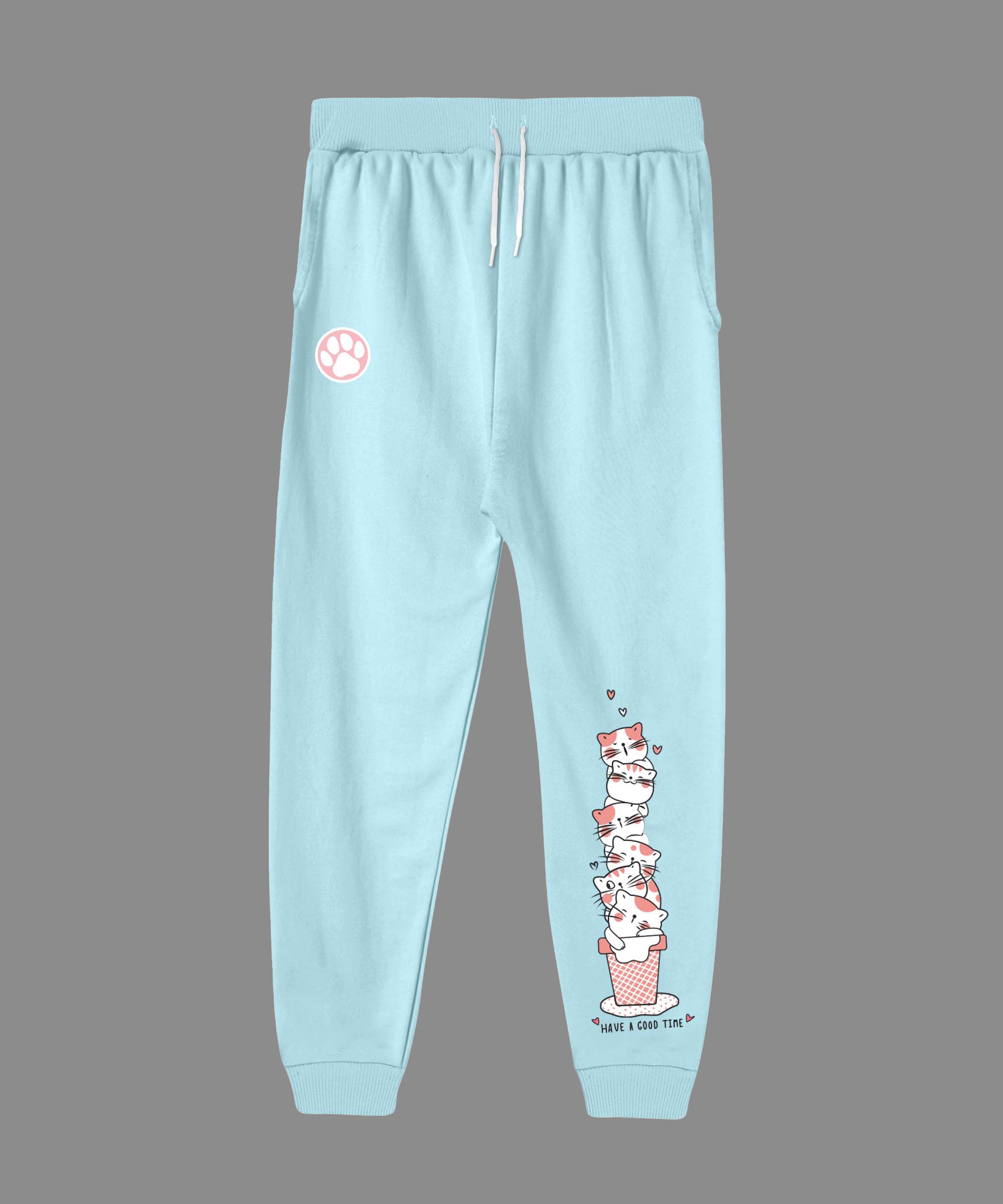 Girls Printed Premium Trouser | Skyblue