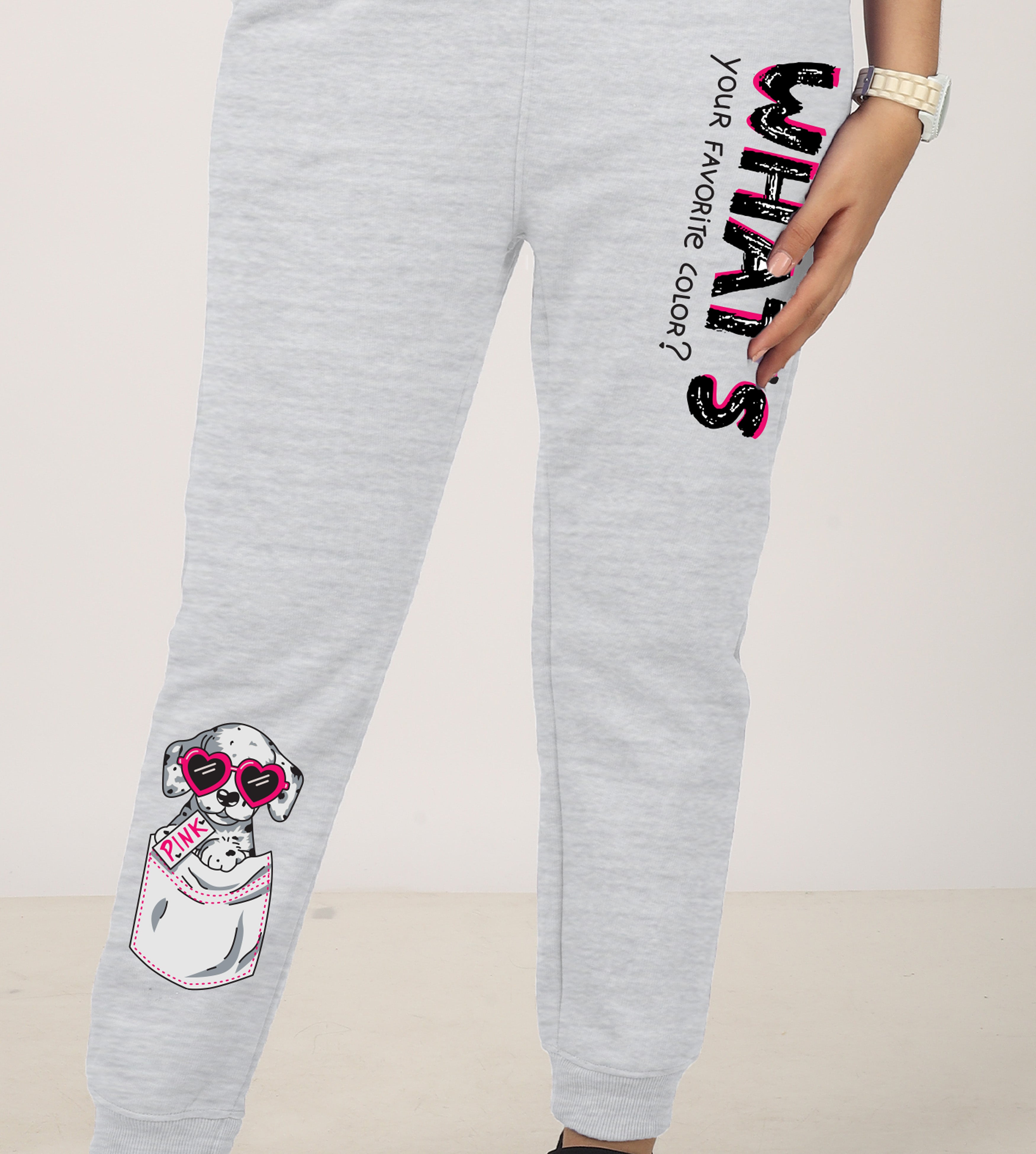 Printed Premium Trouser | White Melange