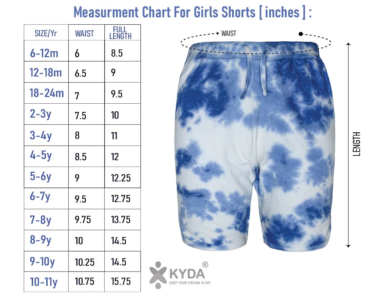 GIrls Tie & Die Shorts Multicolour