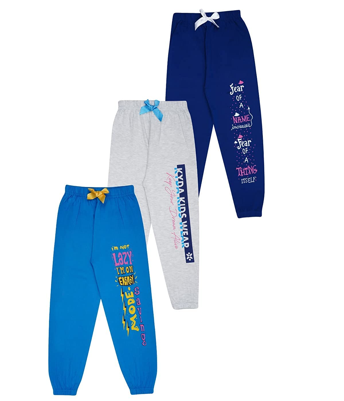 Girl's Regular fit Track Pants (GP3A_C6_Combo 3)