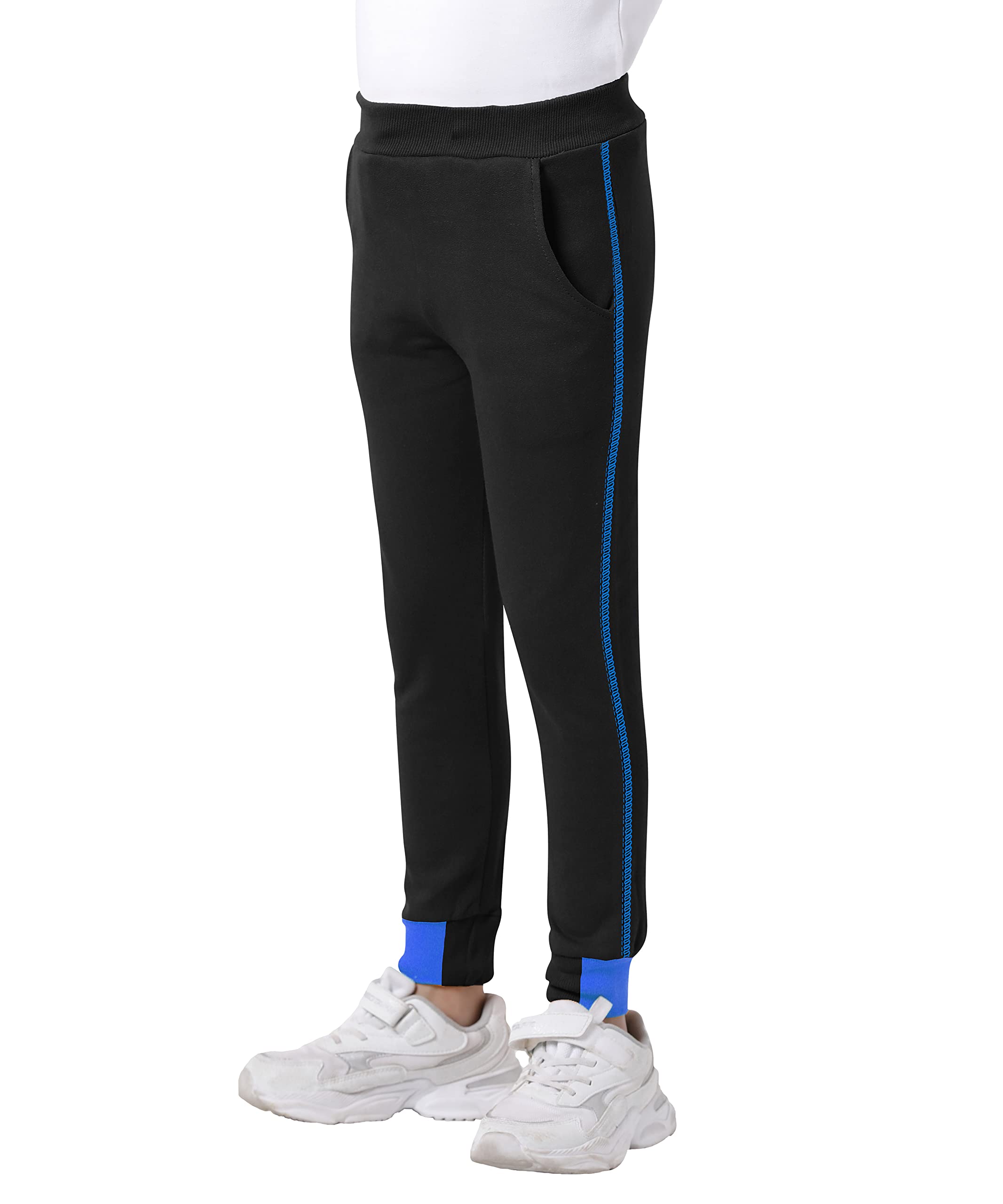 Boys and Girs Cotton Regular Fit Joggers with 2 Pockets Multicolor (Pack of 2)