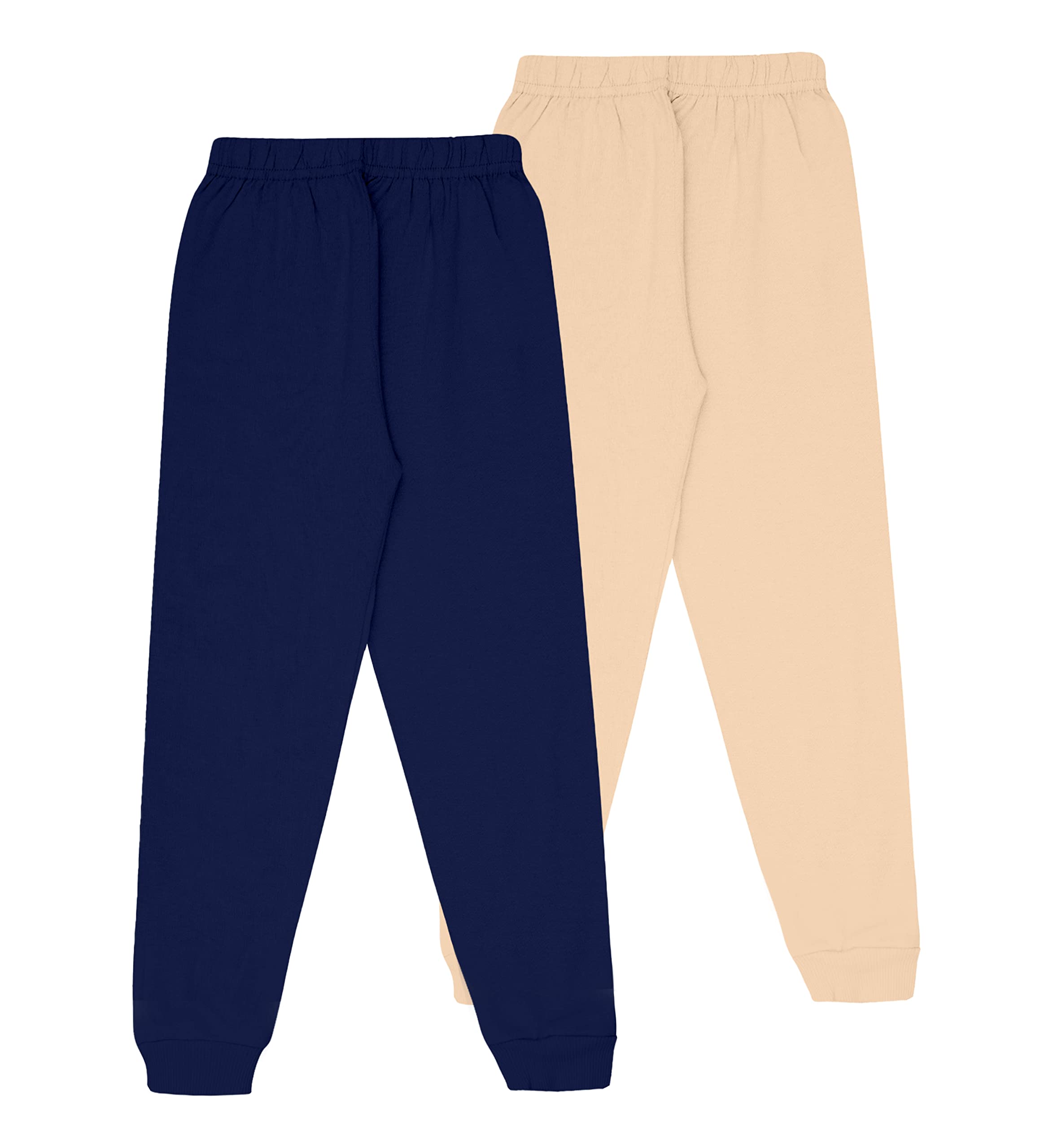 Girls Cotton Printed Track Pants with Pocket C1 - Multicolor (Pack of 2)