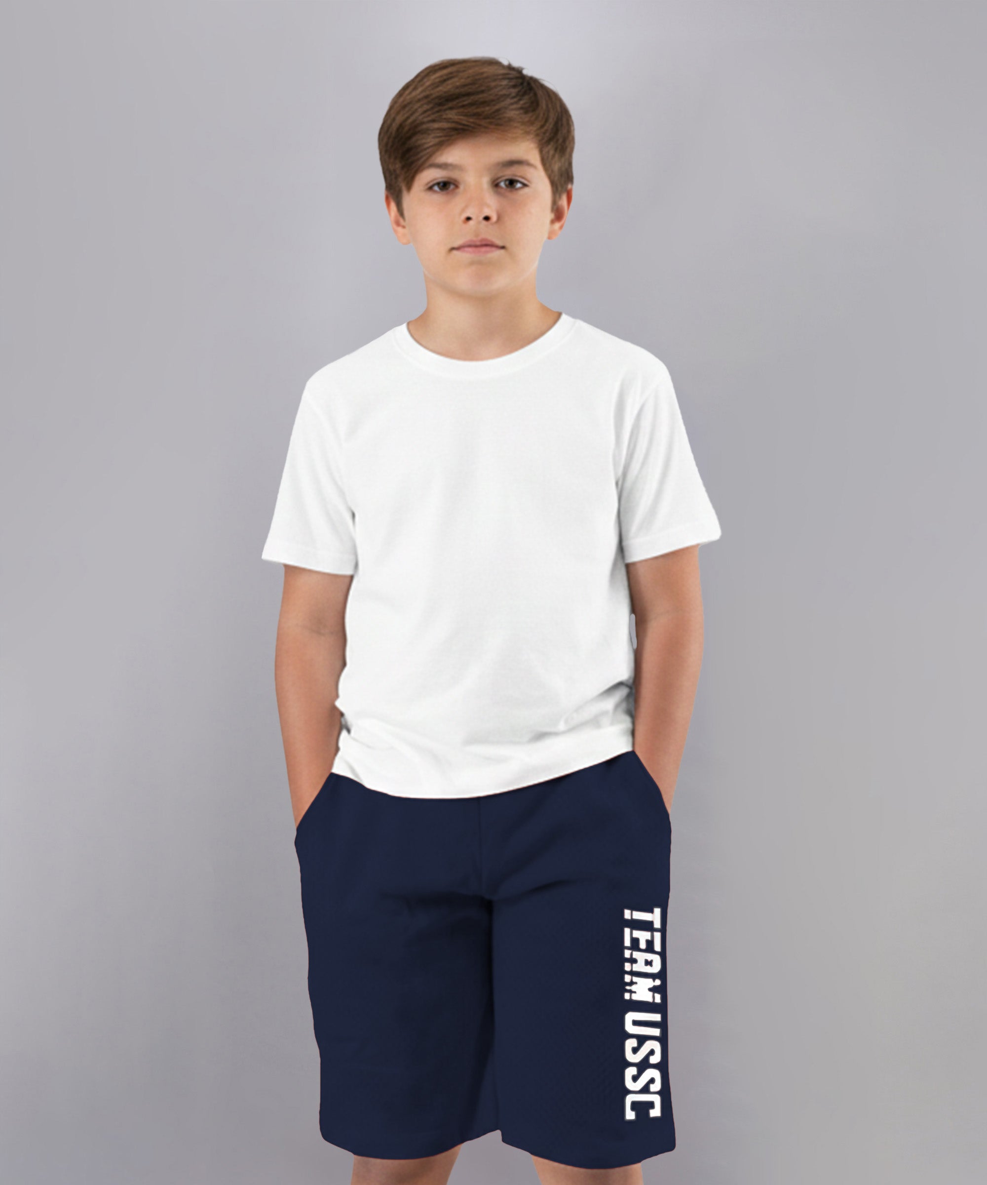 Boys Cotton Printed Bermuda USSC Shorts