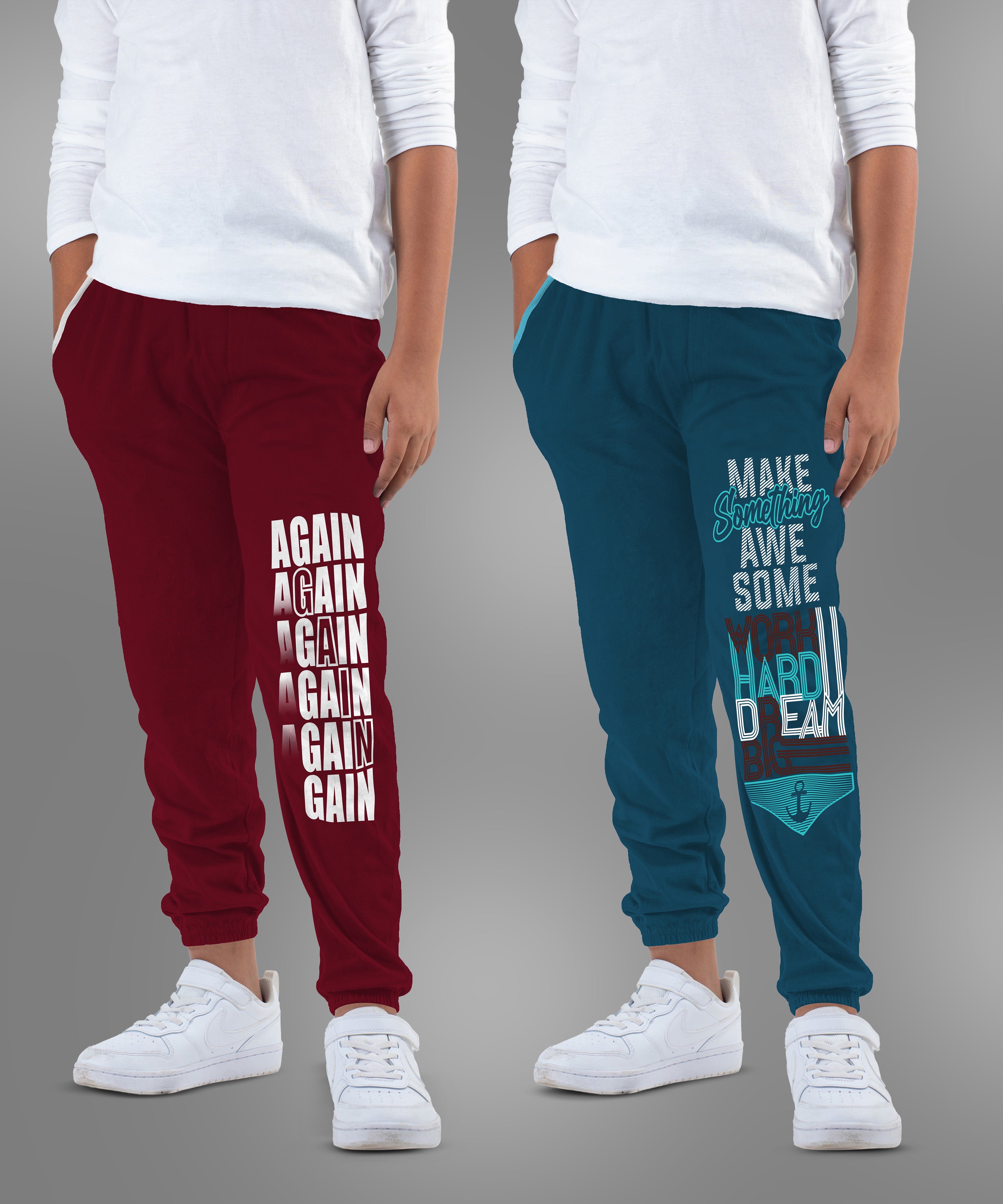 Boys Printed Track Pant (Pack of 2)