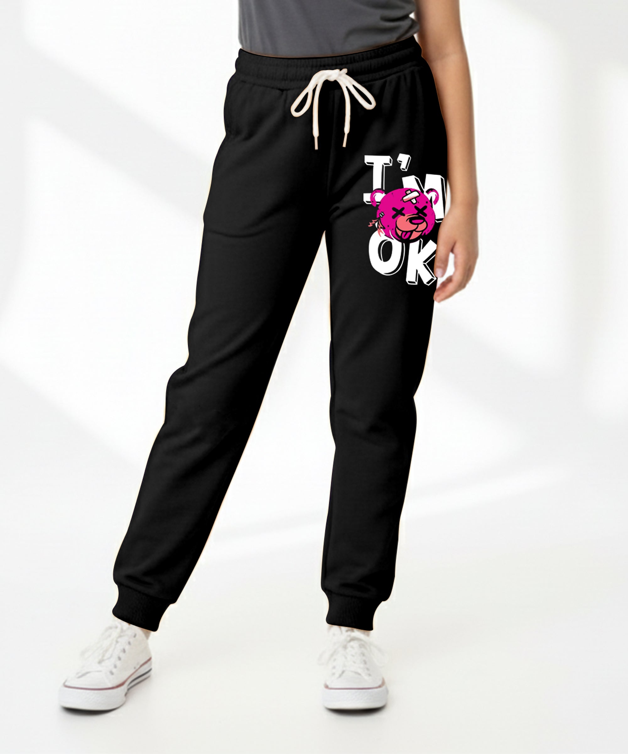 Girls Printed Track Pants | Stretchable Waist | Casual & Sports Wear | Pack of 1