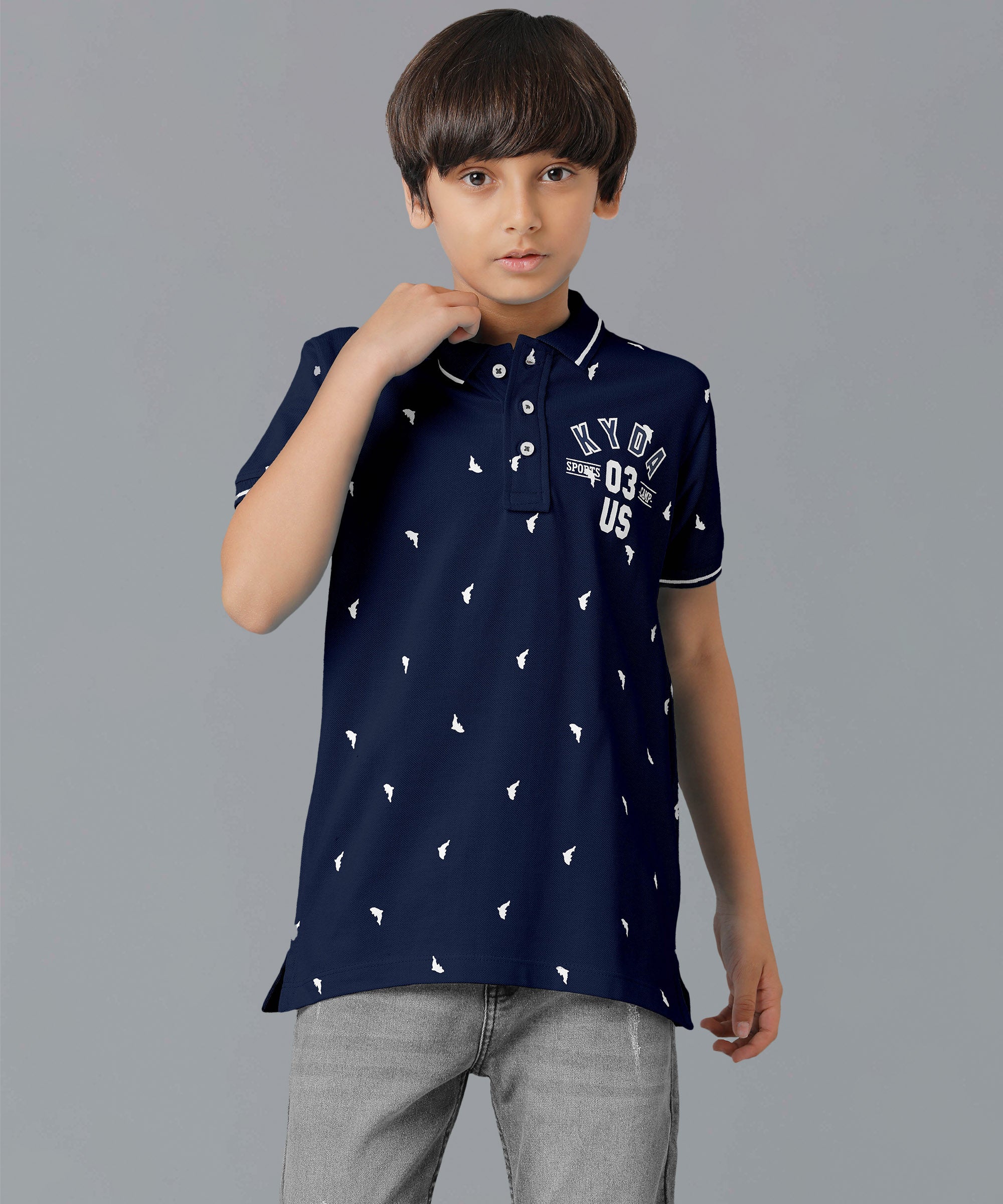Boys Polo Collar-Shirts | Navy