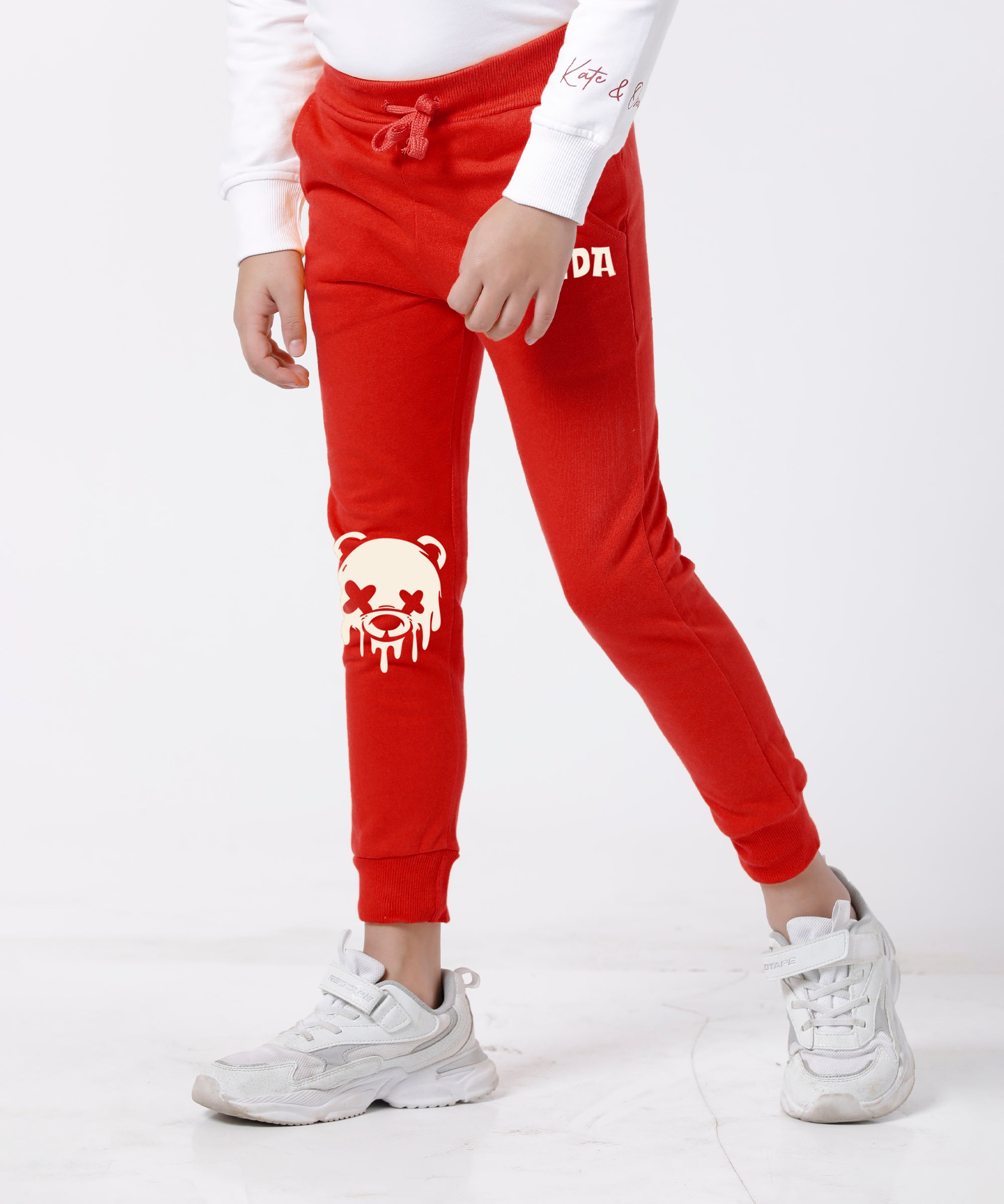 Boys Printed Premium Trouser | Red