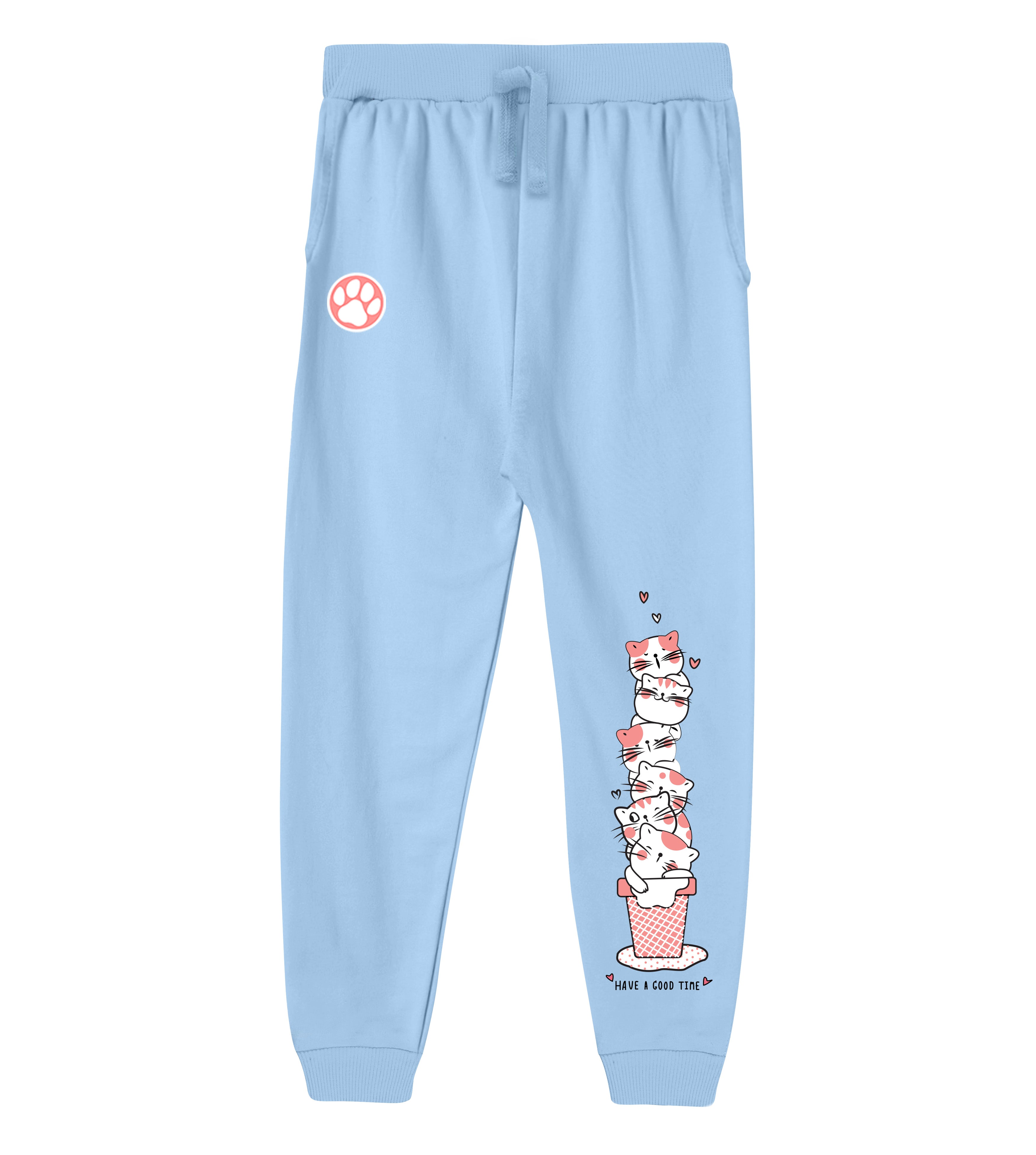 Printed Premium Trouser | Sky blue