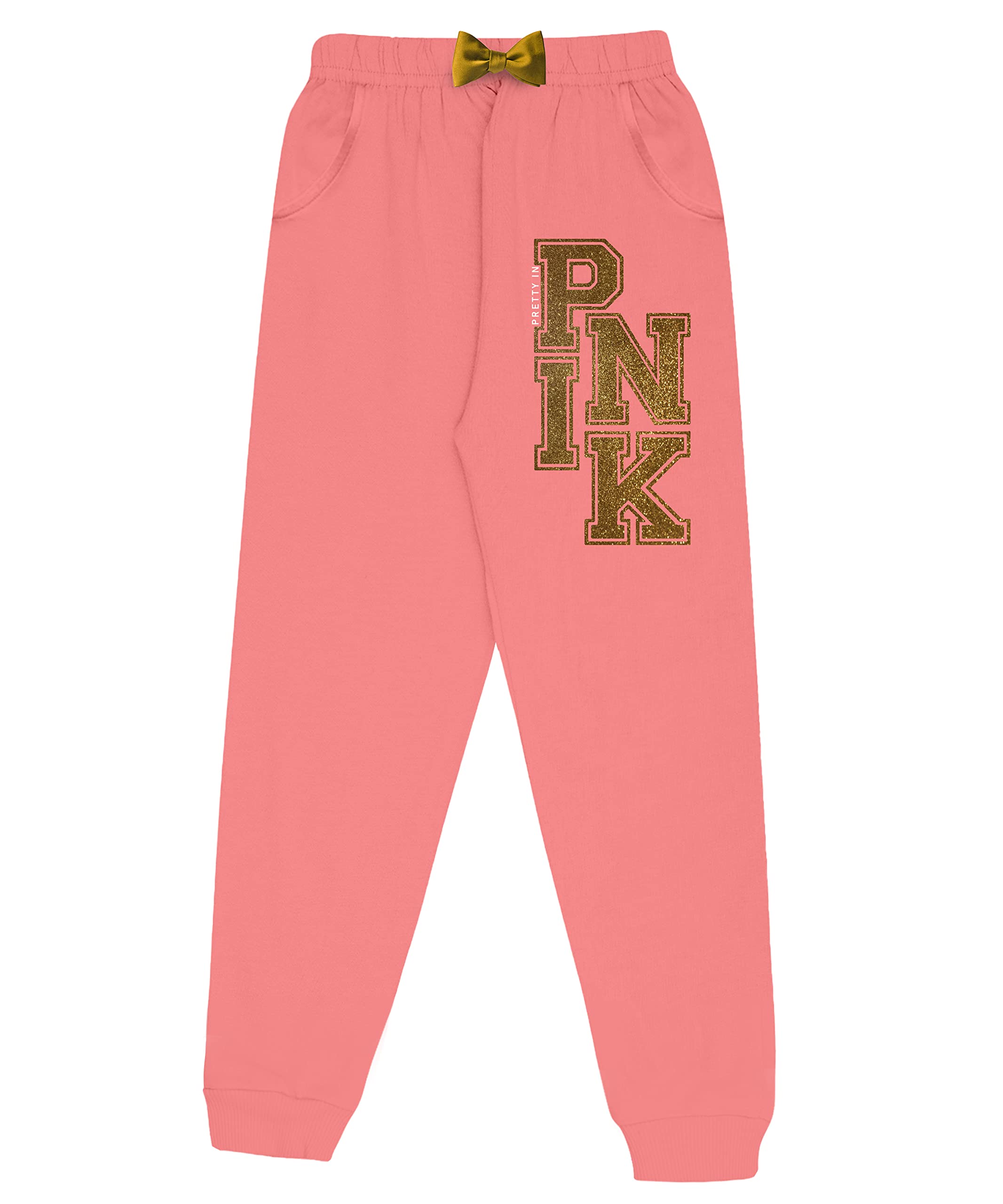 Girls Cotton Printed Track Pants with Pocket C1 - Multicolor (Pack of 3)