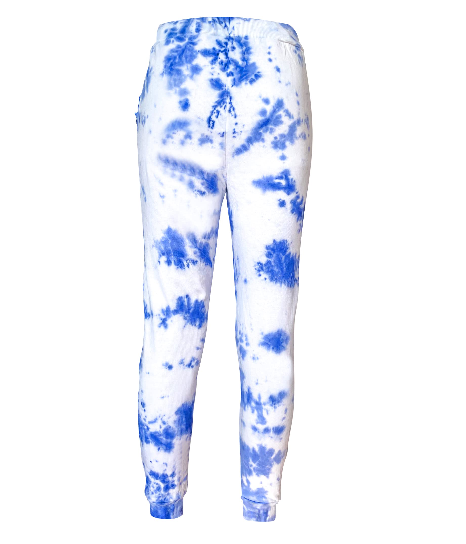 Kids Cotton Printed Joggers for Girls - Blue