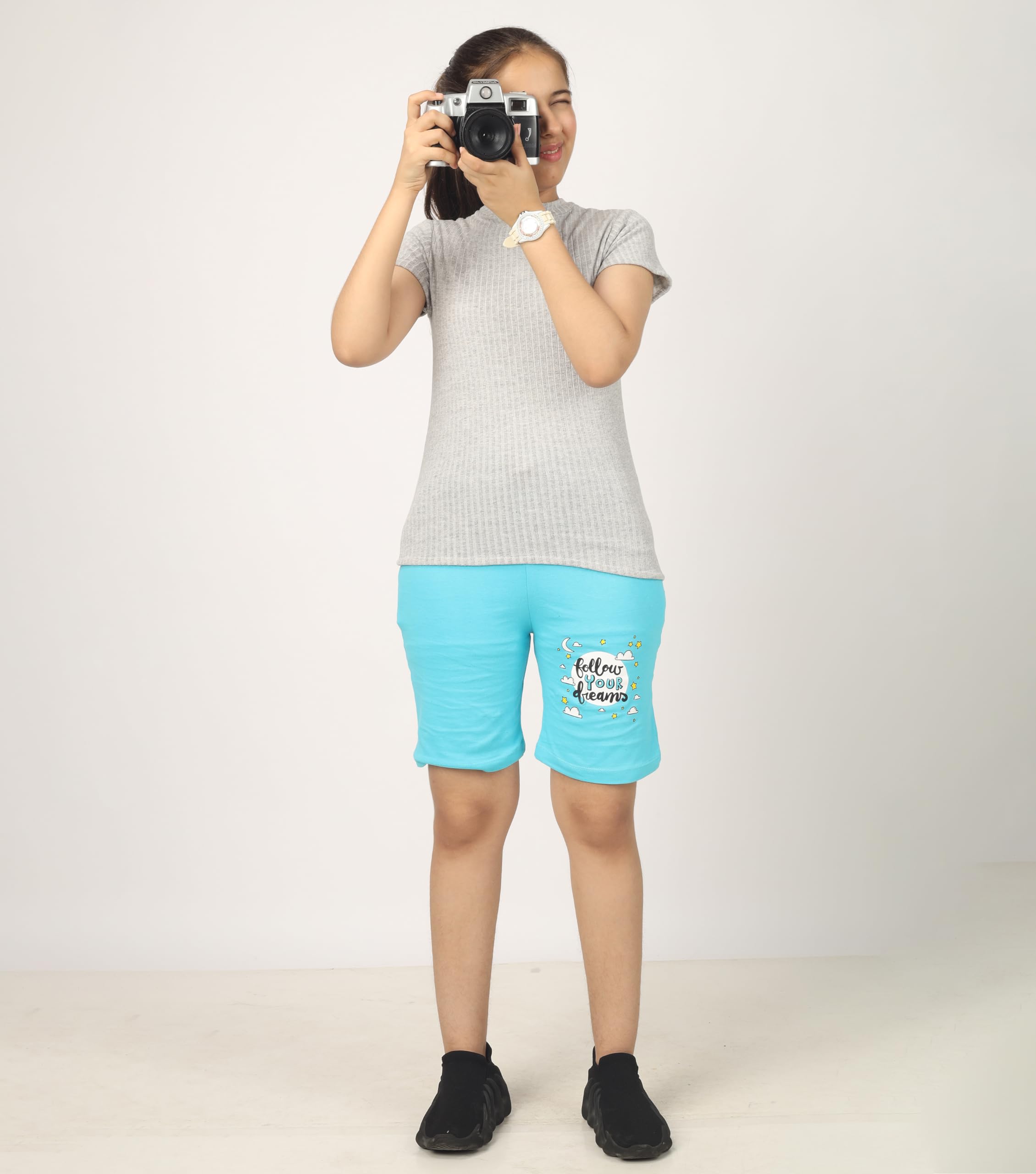 Girls Printed Shorts (Pack of 3)