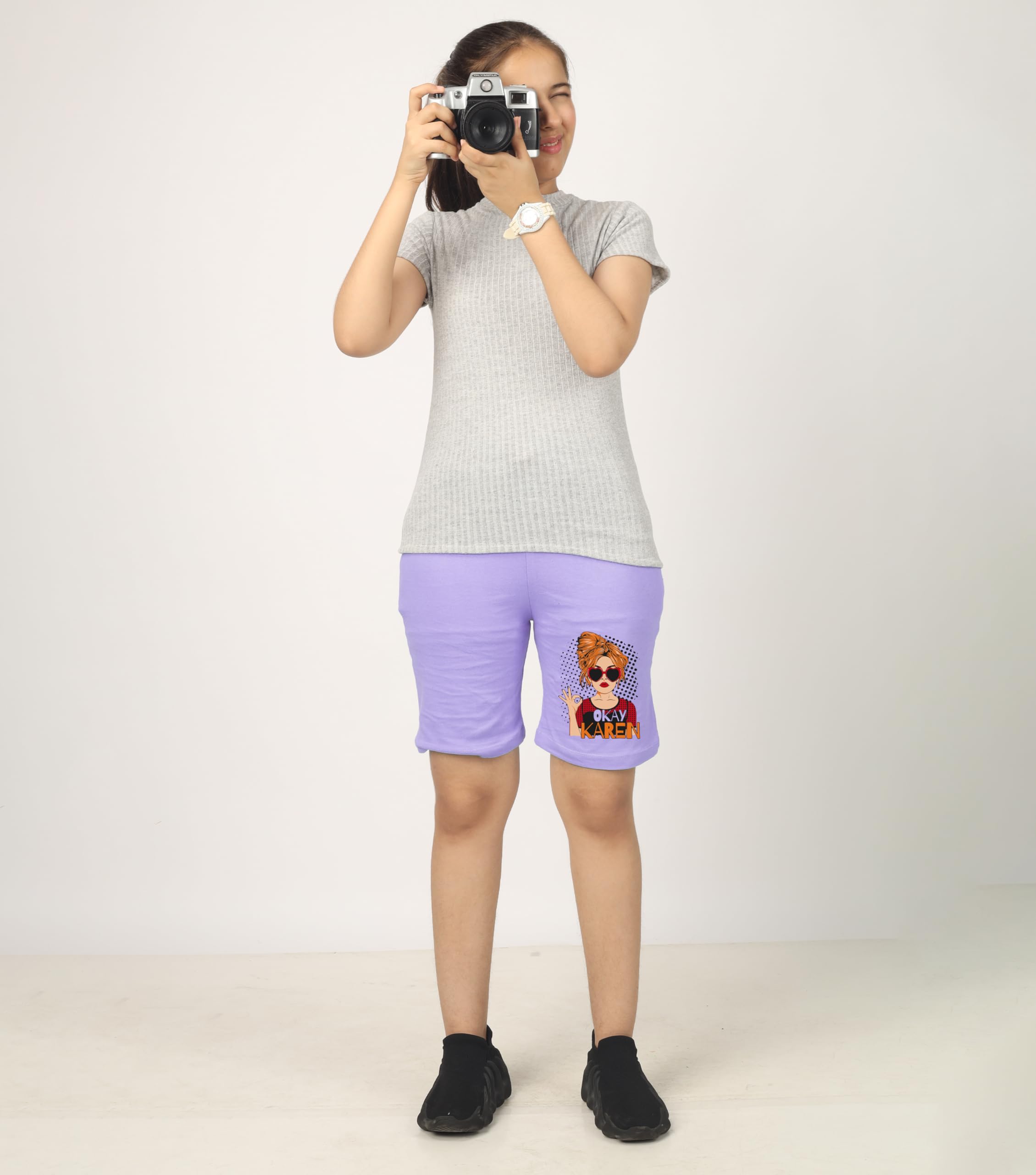 Girls Printed Shorts (Pack of 3)