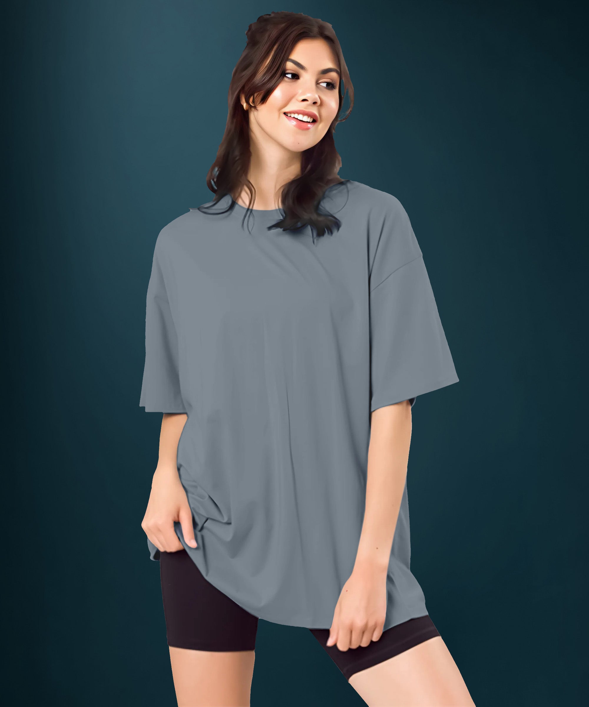 Women's Solid Oversized T-shirt