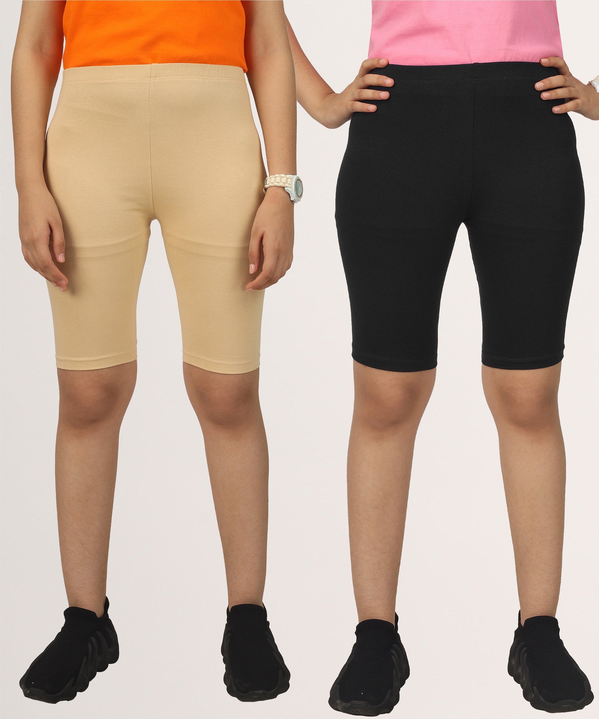 Girls Cycling Shorts | Active Wear (Pack of 2)