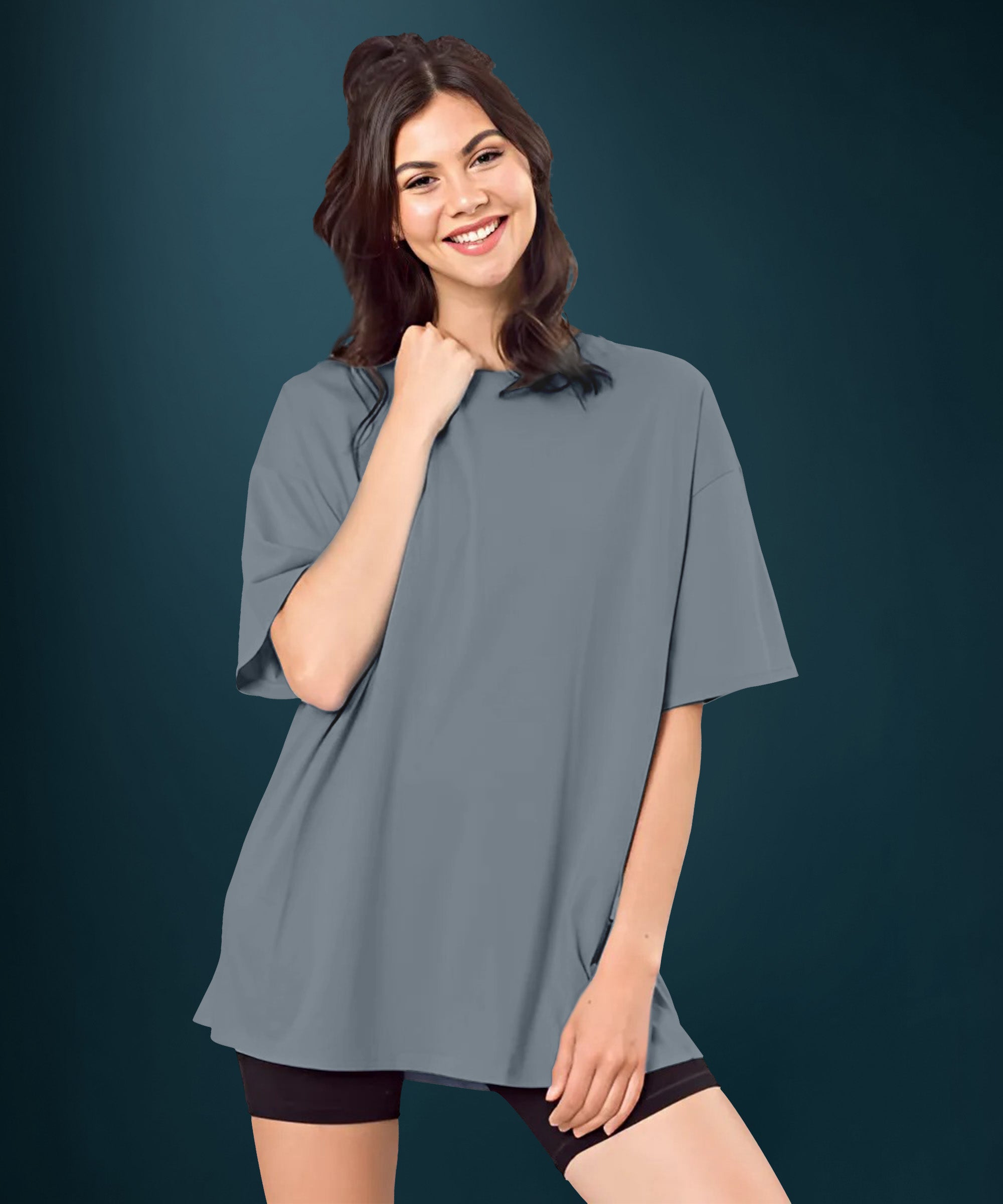 Women's Solid Oversized T-shirt