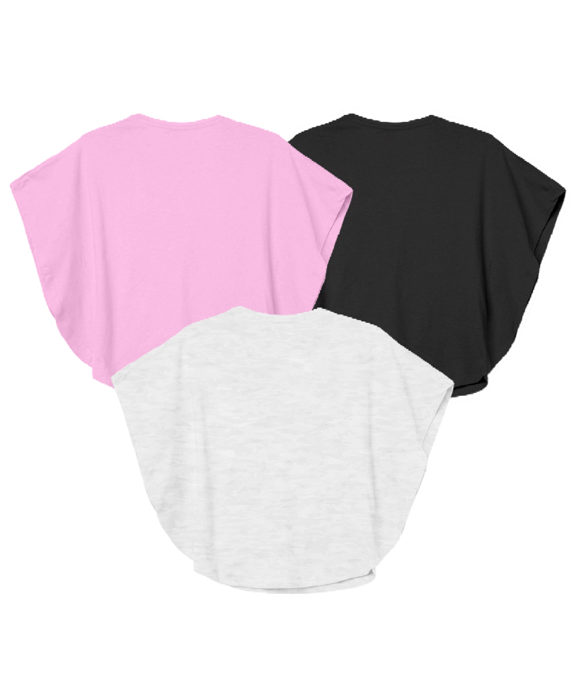 100% Cotton Bio-Washed Premium Printed T-Shirts for Girls – Butterfly Pattern Regular Fit Tops-Combo 1