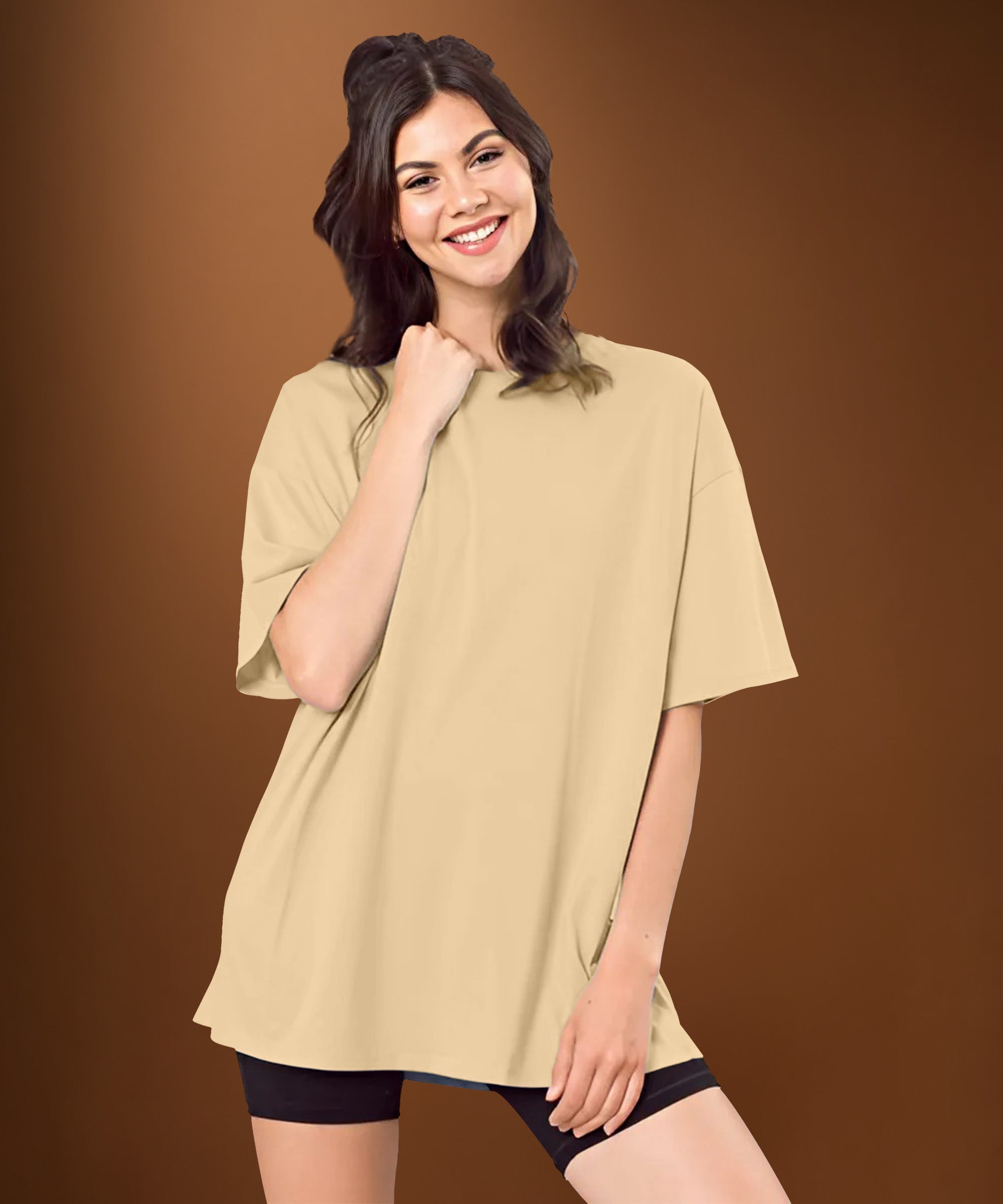 Women's Solid Oversized T-shirt