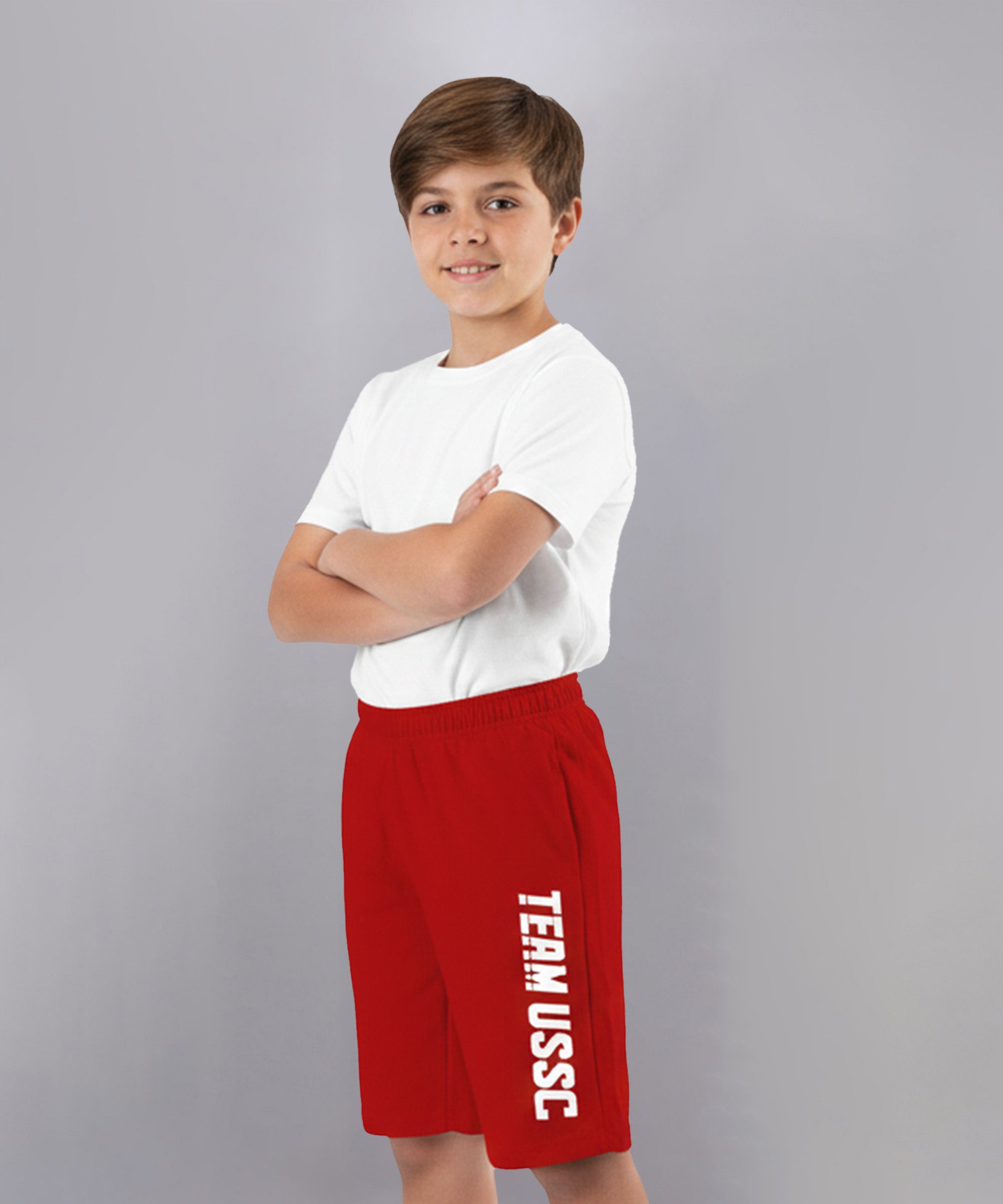 Boys Cotton Printed Bermuda USSC Shorts