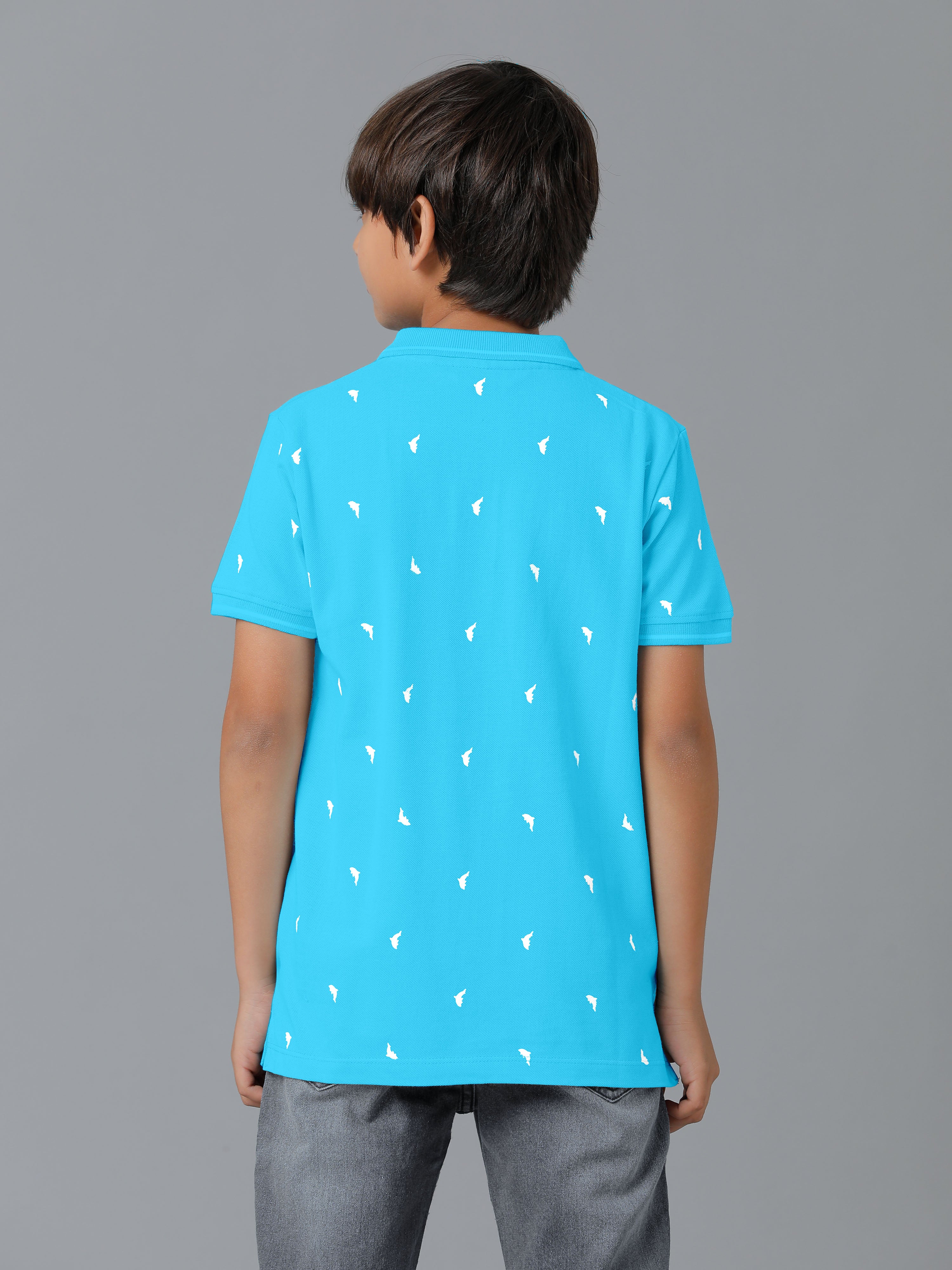 Boys Polo Collar-Shirts | Sky blue