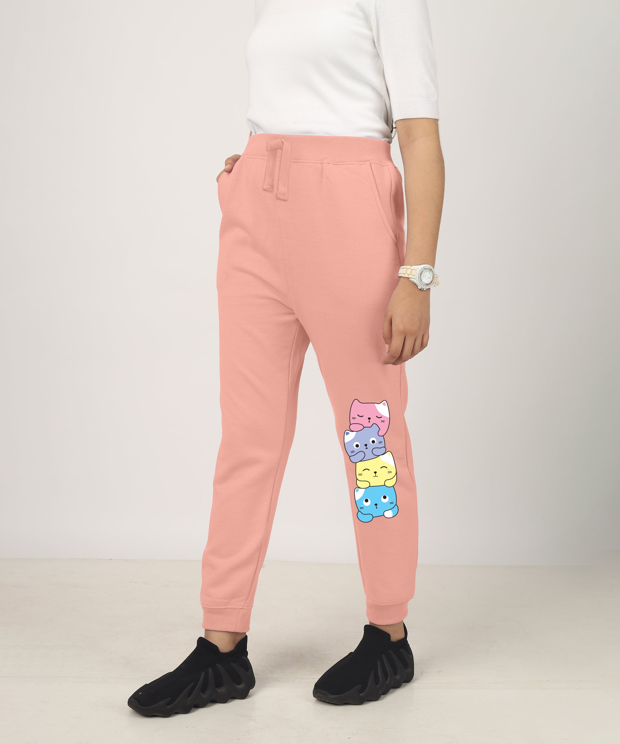 Girls Printed Premium Trouser | Coral