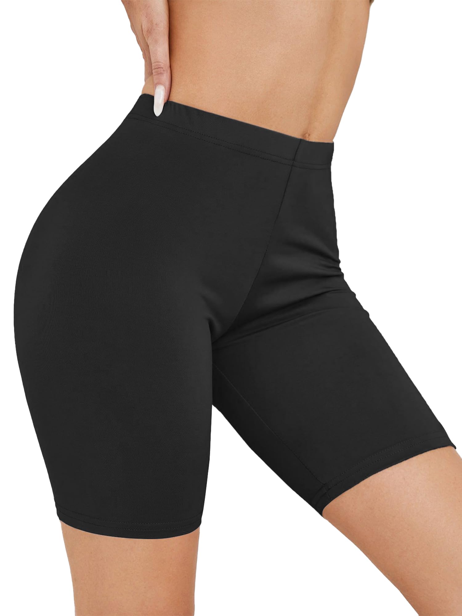 Women's Black Stretchable Night Shorts