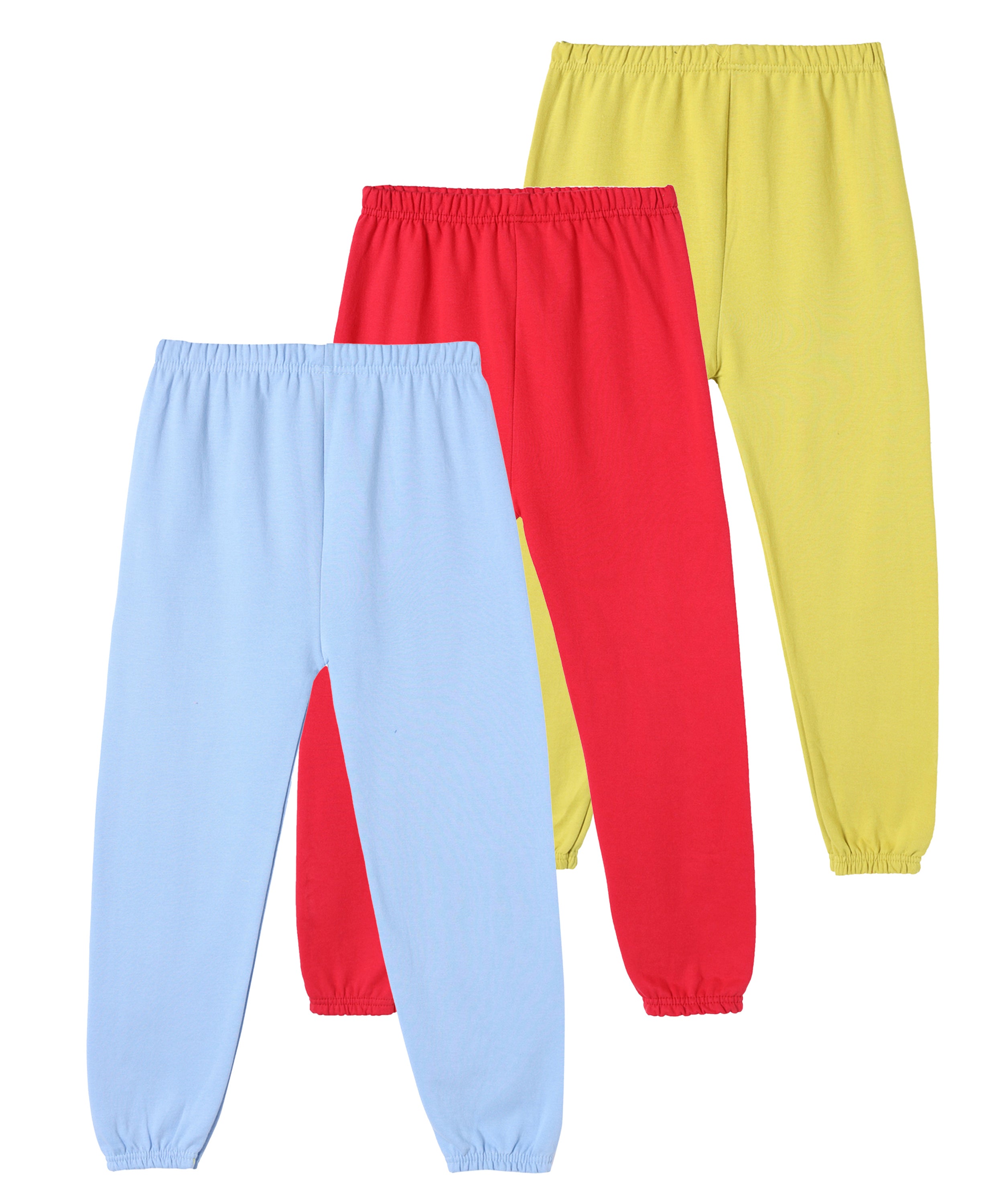 Girls Cotton Printed Cuffed Ankle Track Pant - Multicolor(Pack of 3)