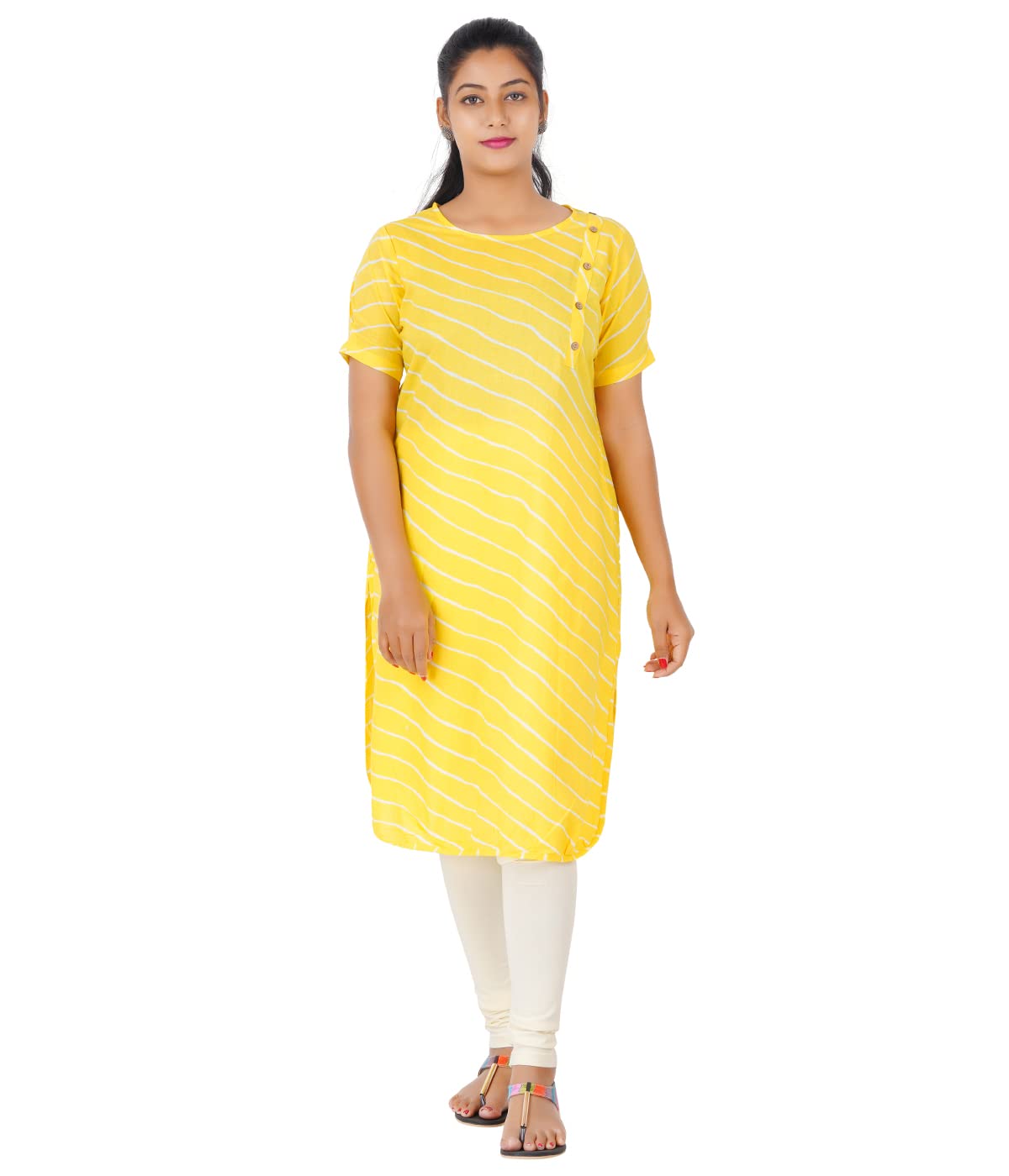 Printed Kurtis | Yellow