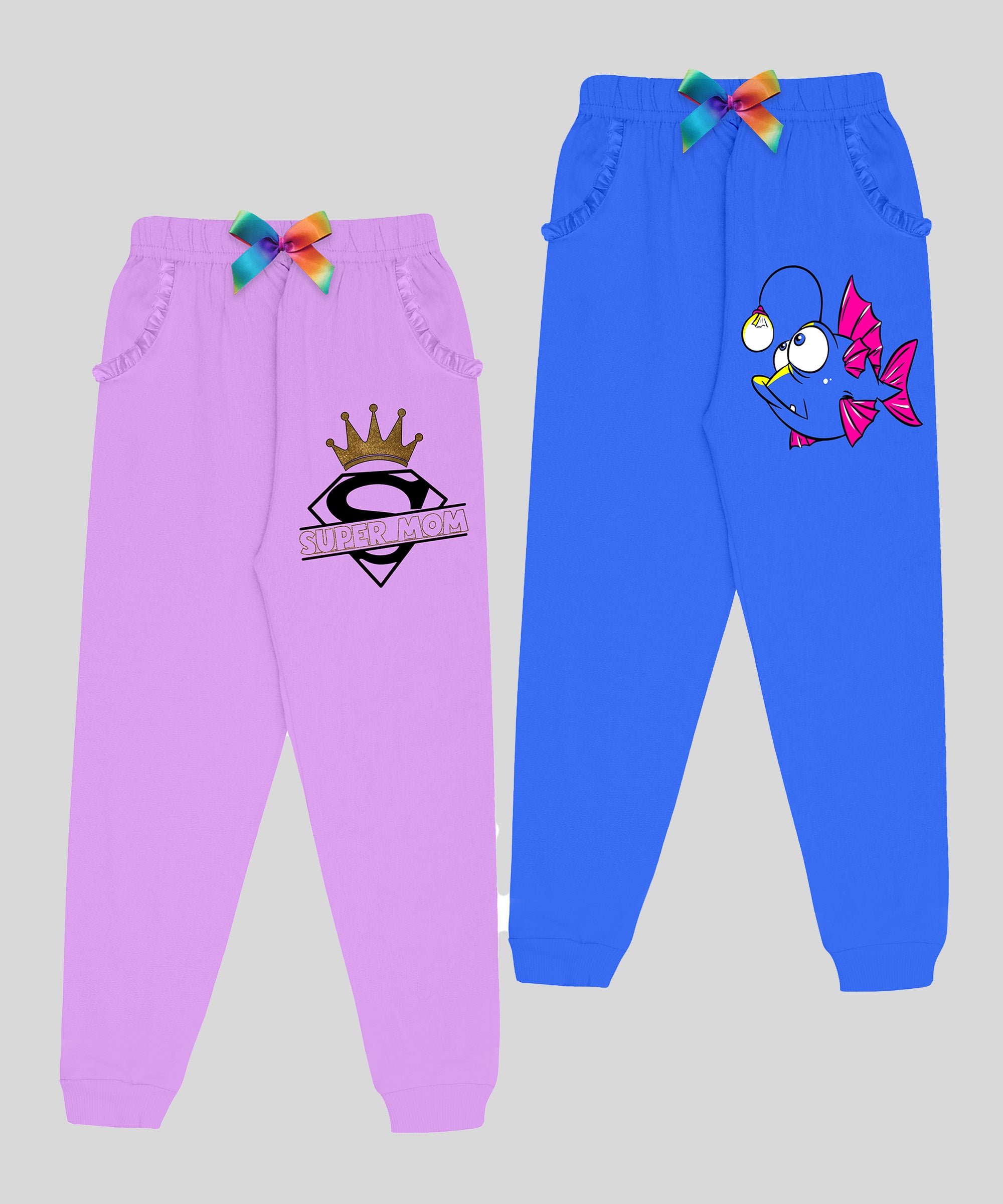 Girls Premium Pant With Stylish Frill Pocket (pack of 2)