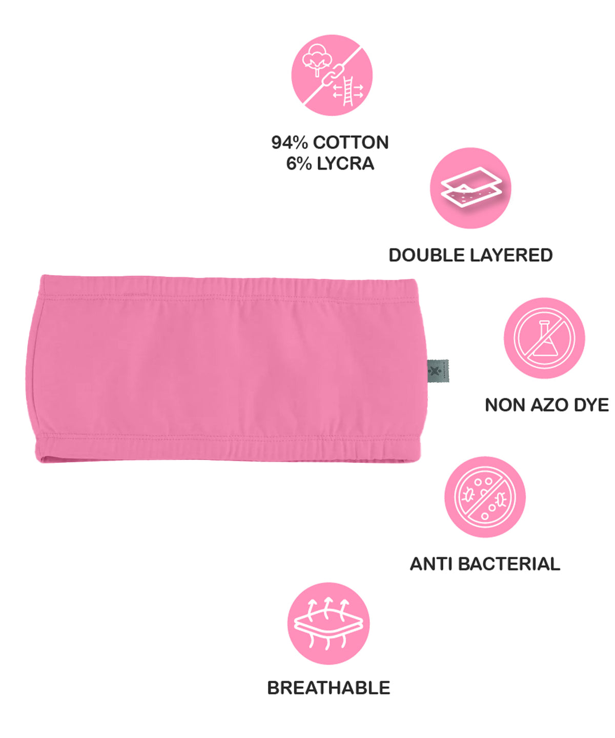 Girls Antibacterial Cotton Non Padded, Chest Double Layered Wireless Sports Training Bra -Pack of 4