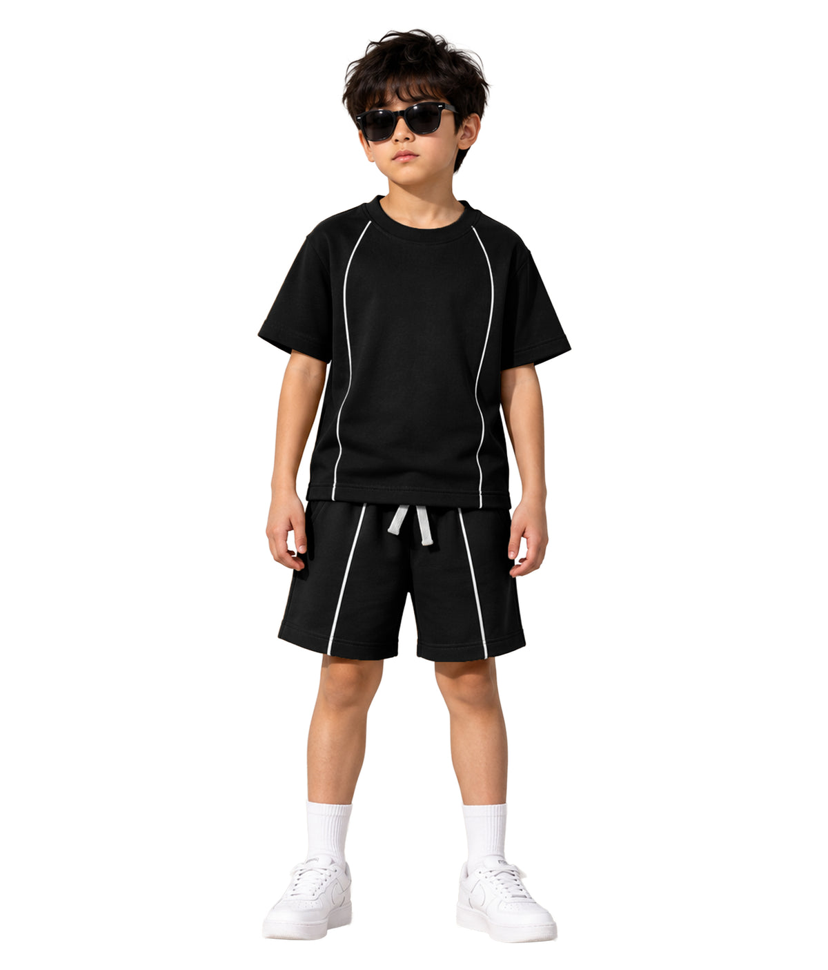 Boys Cotton Oversized T-Shirt Shorts Clothing Set