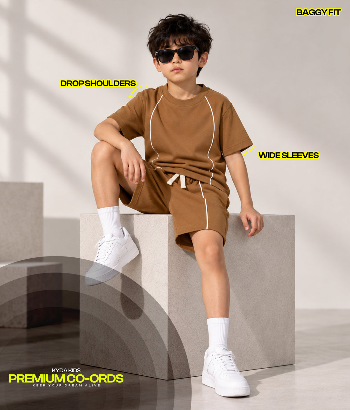 Boys Cotton Oversized T-Shirt Shorts Clothing Set