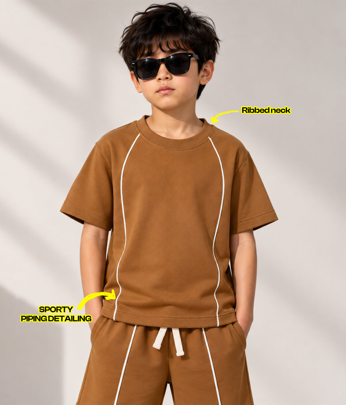 Boys Cotton Oversized T-Shirt Shorts Clothing Set