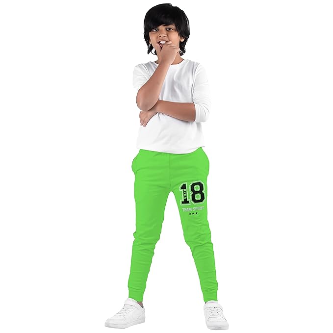 Black Printed Track Pant for Boys