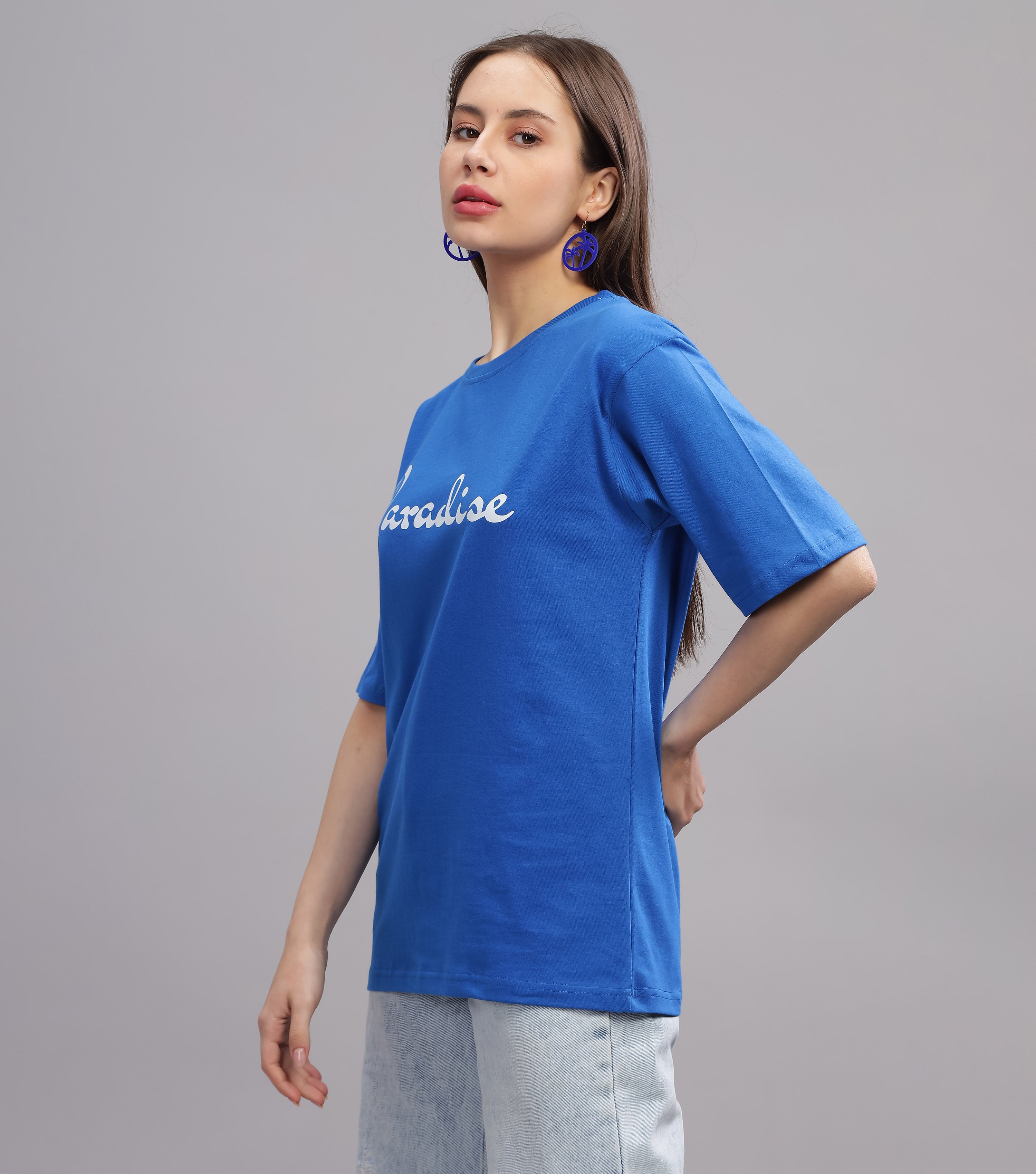 Paradise | Women's Oversized T-shirt | Blue