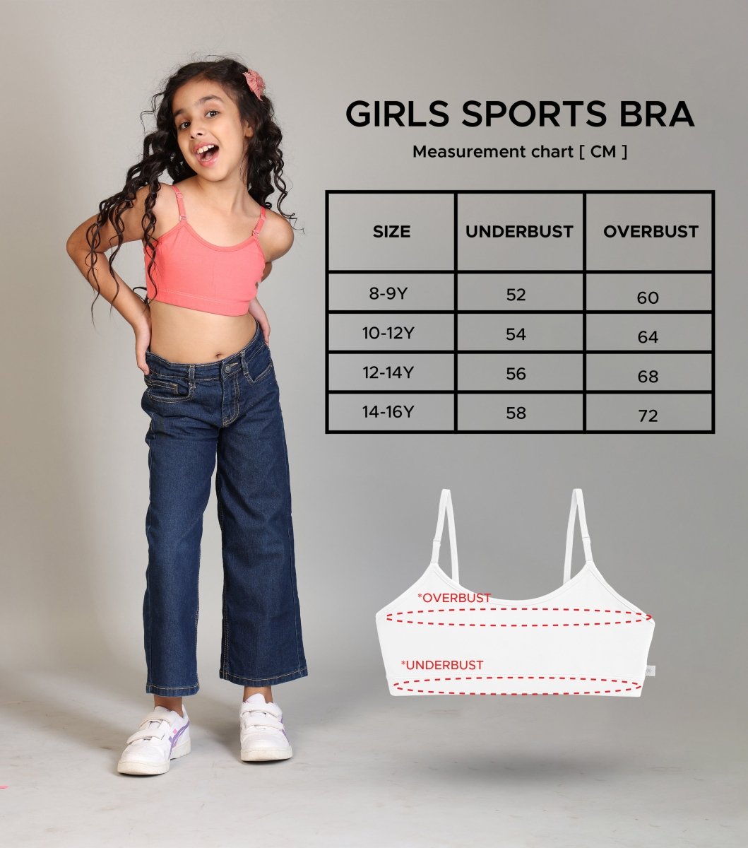 Girls Pre-Teen Beginner Bra | Pack of 4 - KYDA ONLINE STORE