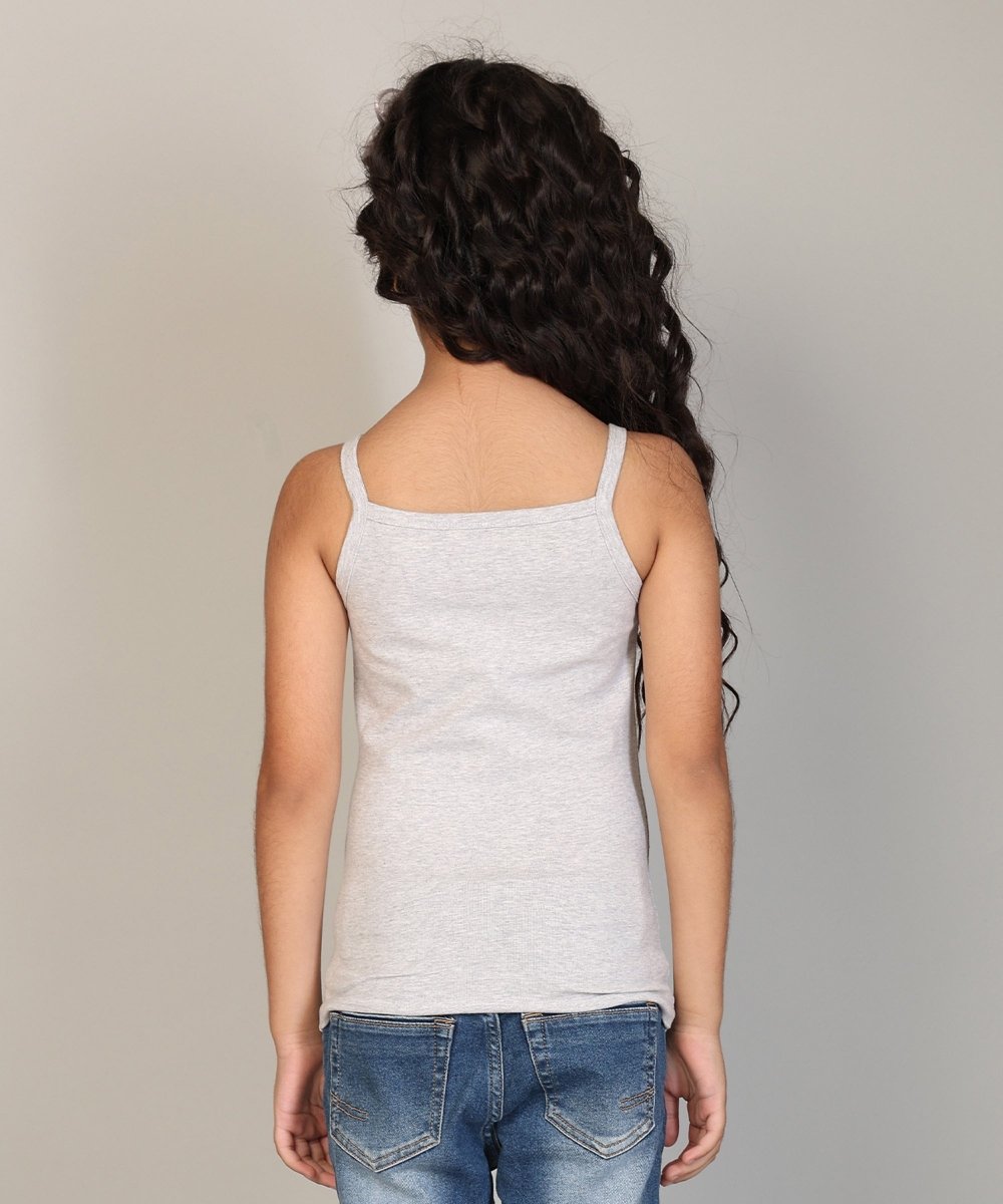 Girls Cotton Inner Camisoles | Undershirt Vest with Regular Strap | Soft & Stretchy Slips -Pack of 3 - KYDA ONLINE STORE