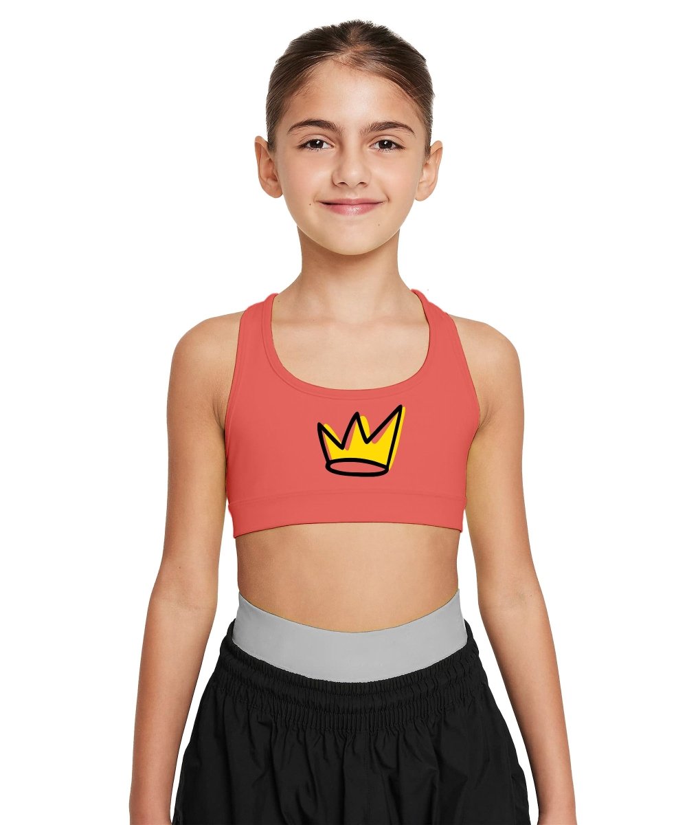 Girls Printed Sports Bra for Pre-Teens | Racerback | Pack of 1 - KYDA ONLINE STORE
