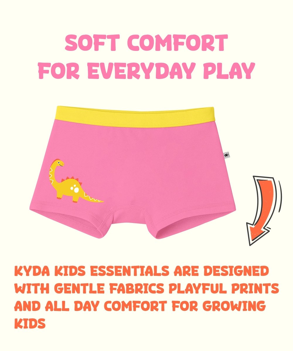 Girls Soft Lycra Cotton Trunks | Pack of 3 - KYDA ONLINE STORE