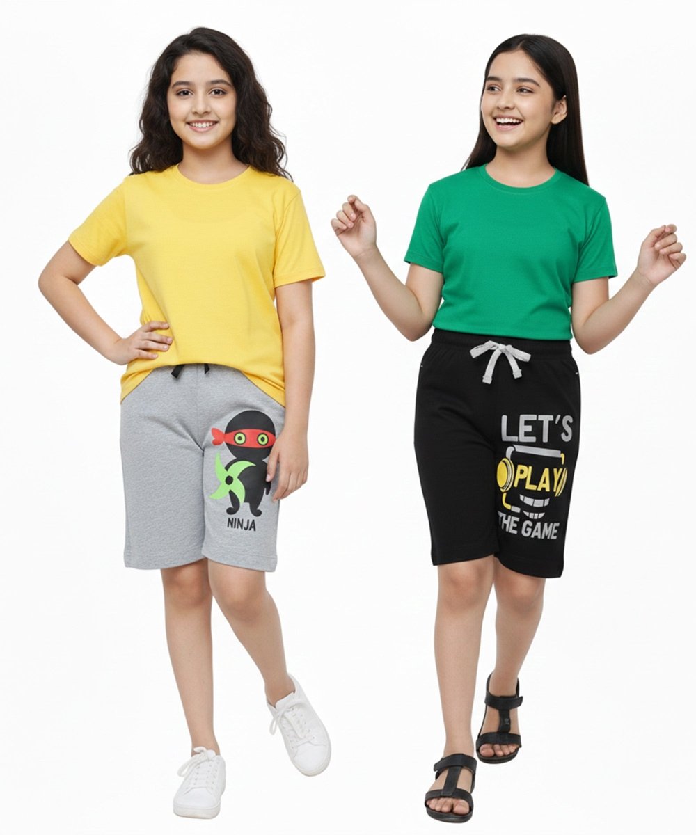 Girls Summer Printed Shorts – Pack of 2 - KYDA ONLINE STORE