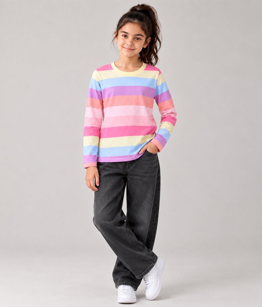 Girls Premium Cotton Full Sleeve Printed T-Shirt | P3 - KYDA ONLINE STORE