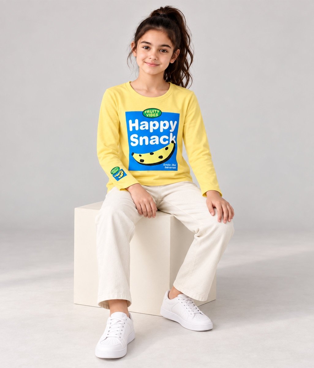 Girls Premium Cotton Full Sleeve Printed T-Shirt | P1 - KYDA ONLINE STORE