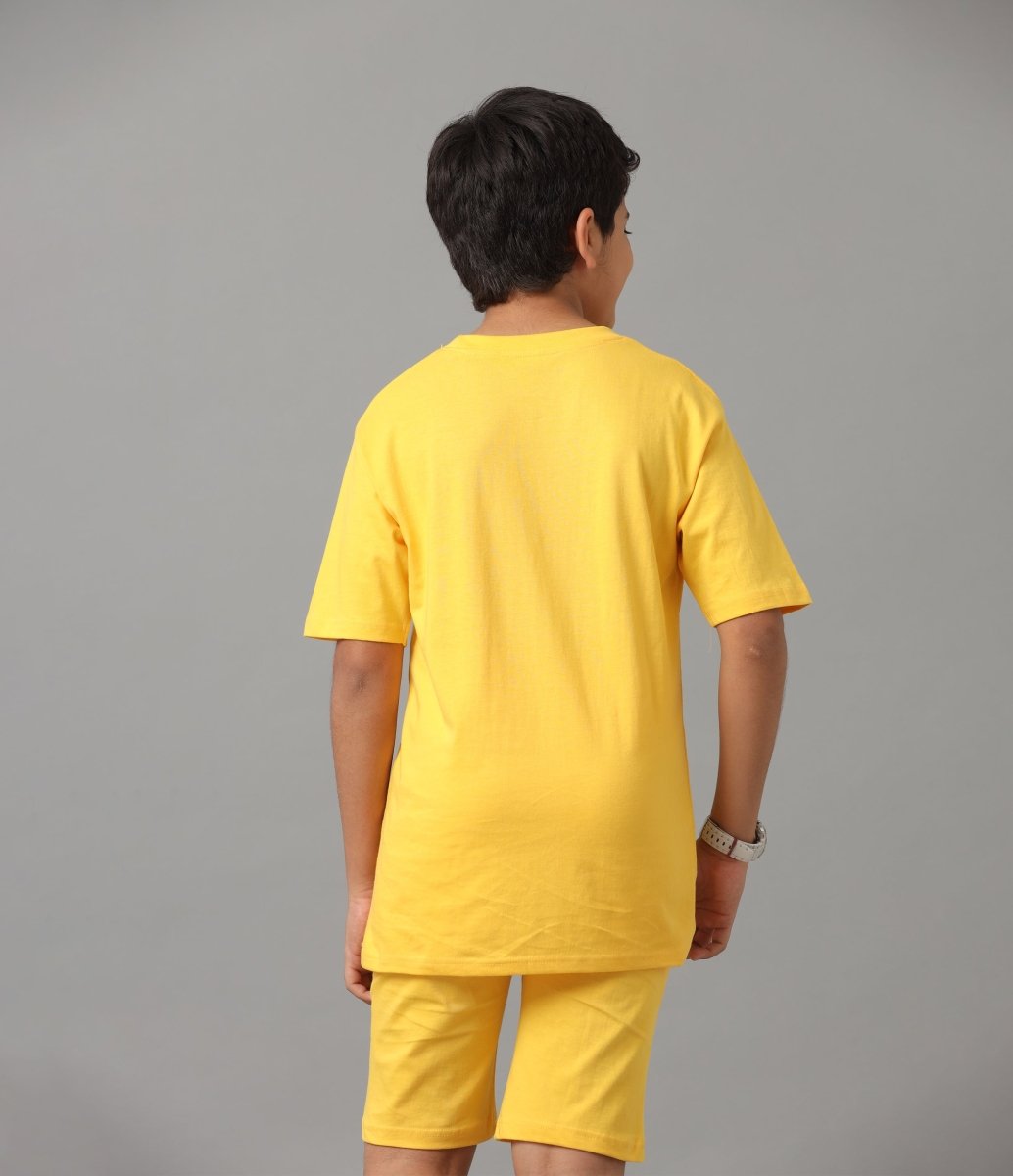 Boys Relaxed Fit Co-ords Set | Yellow - KYDA ONLINE STORE
