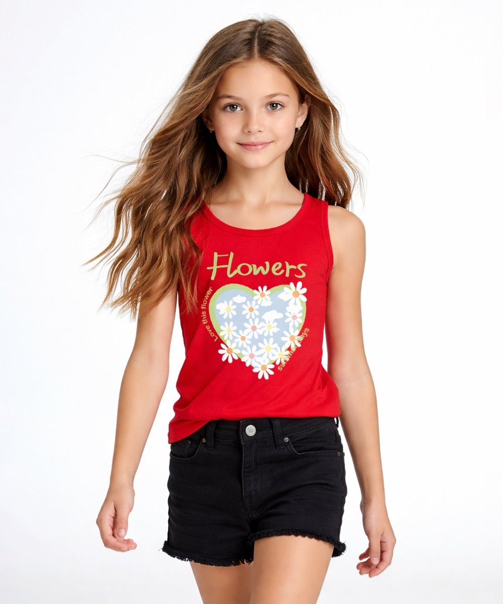 Girls Floral Printed Sleeveless Tees | Pack of 3 - KYDA ONLINE STORE
