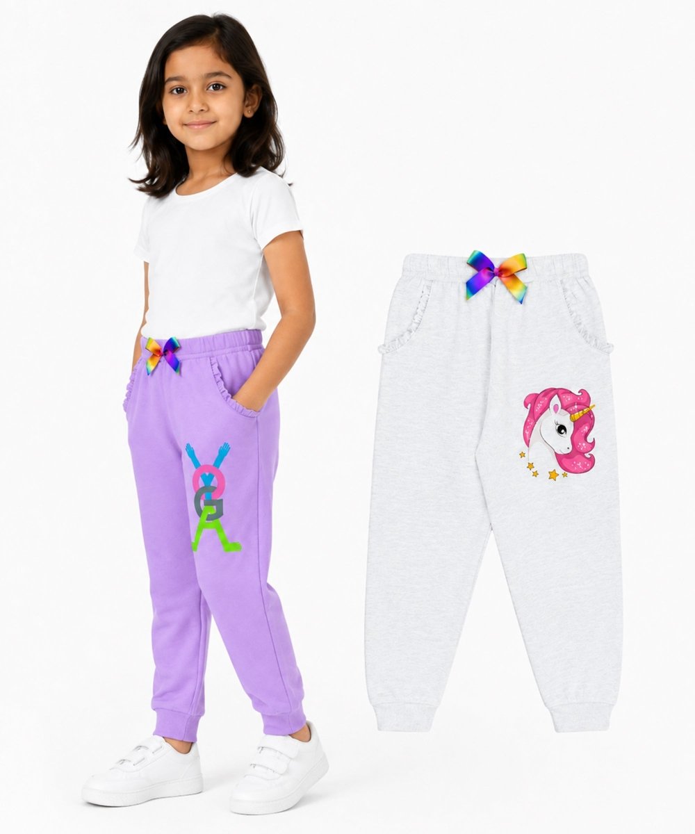 Girls Frill Pocket Joggers – Pack of 2 - KYDA ONLINE STORE