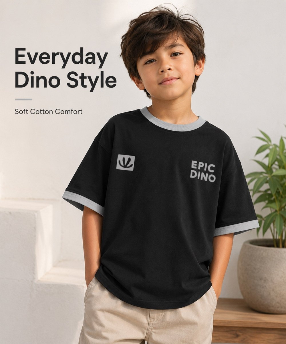 Boys Oversized Printed T-Shirt | Epic Dino - KYDA ONLINE STORE